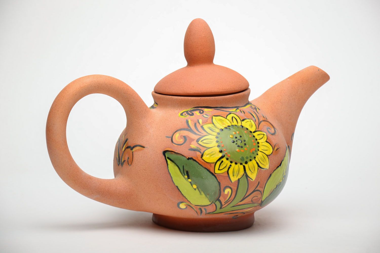 Painted ceramic teapot photo 3