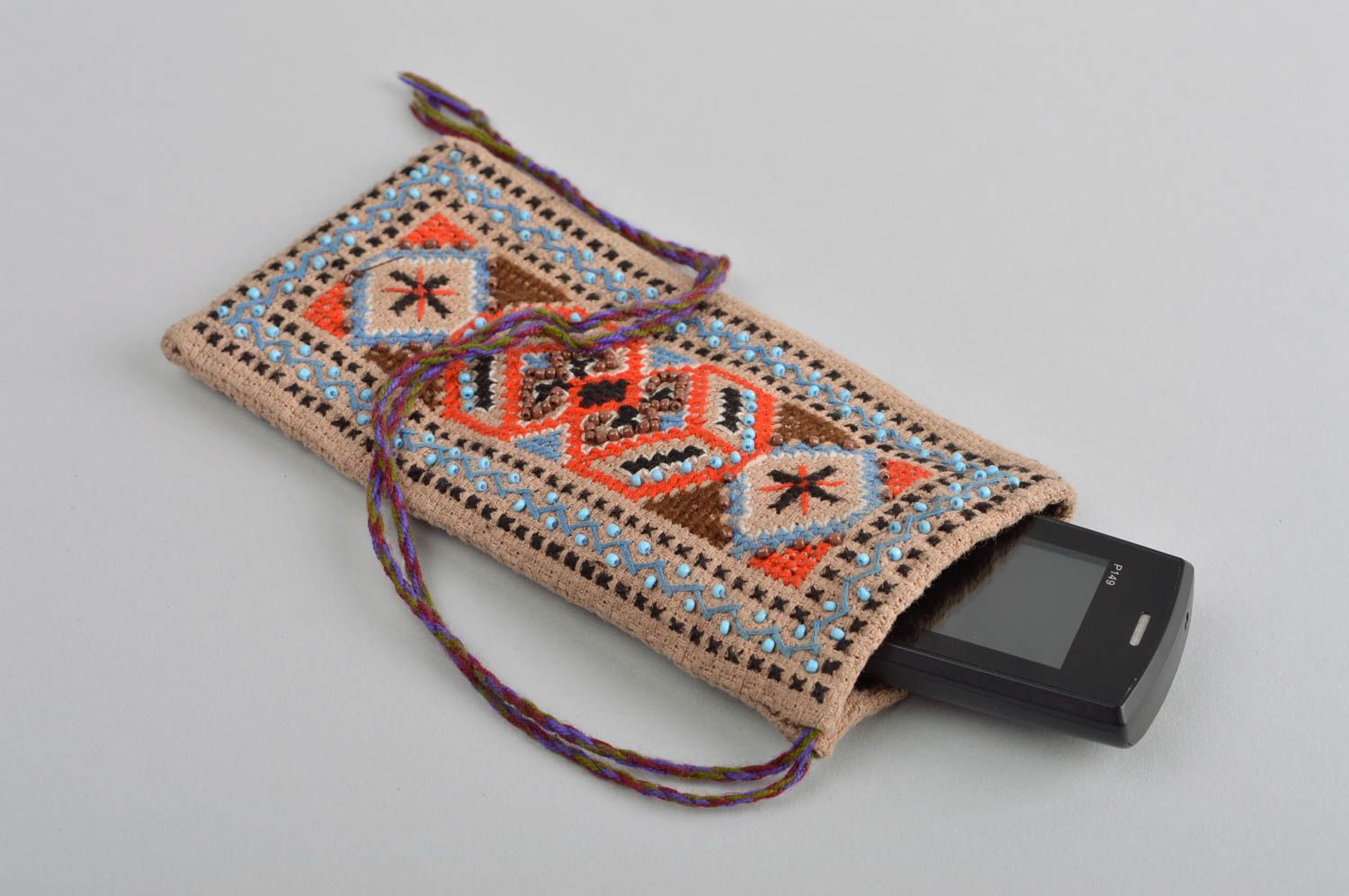 BUY Handmade fabric phone case textile gadget case handmade accessories ...