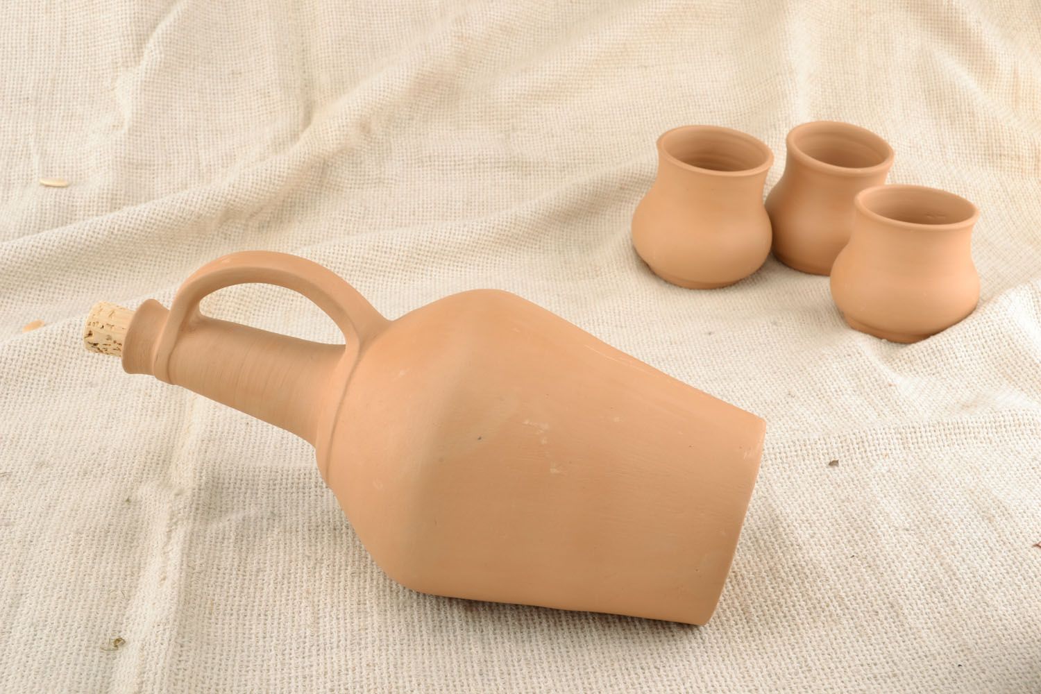 Brocca in ceramica fatta a mano contenitore per vino utensili da cucina
 foto 6