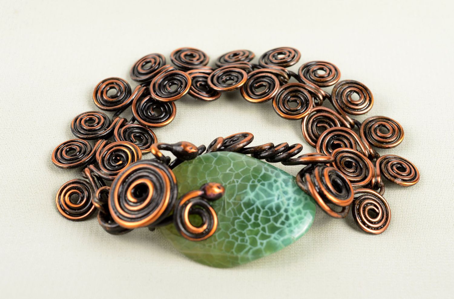Metal bracelet handmade copper bracelet designer jewelry fashion accessories photo 5