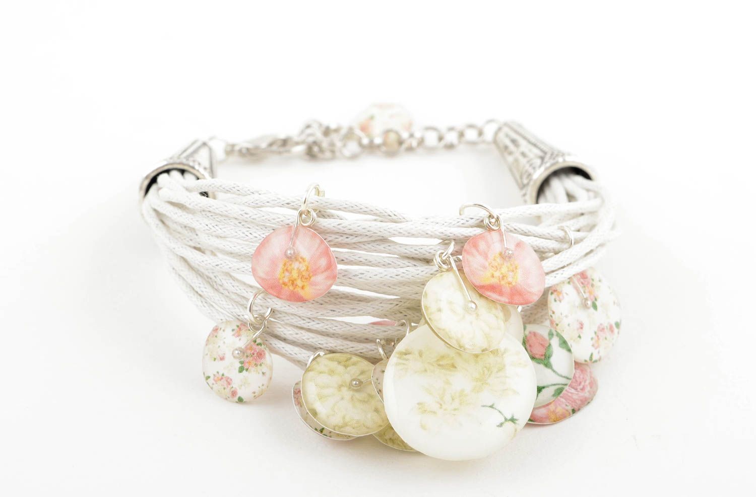 Beautiful handmade wax cord bracelet woven string bracelet fashion trends photo 2