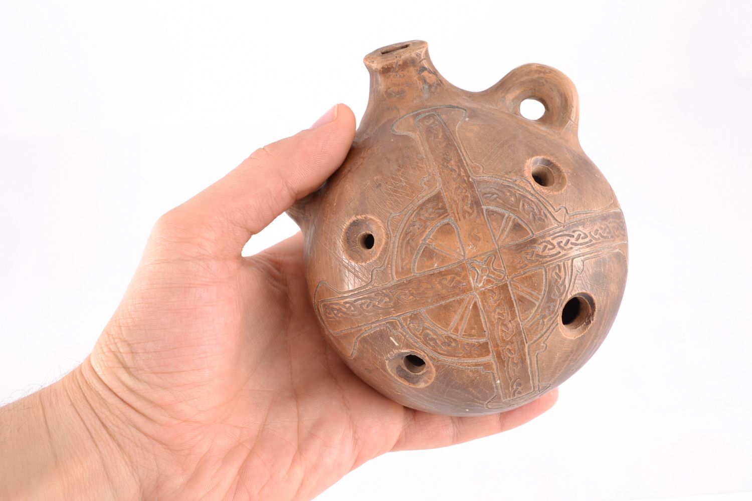 Ocarina de cerámica hecha a mano foto 2
