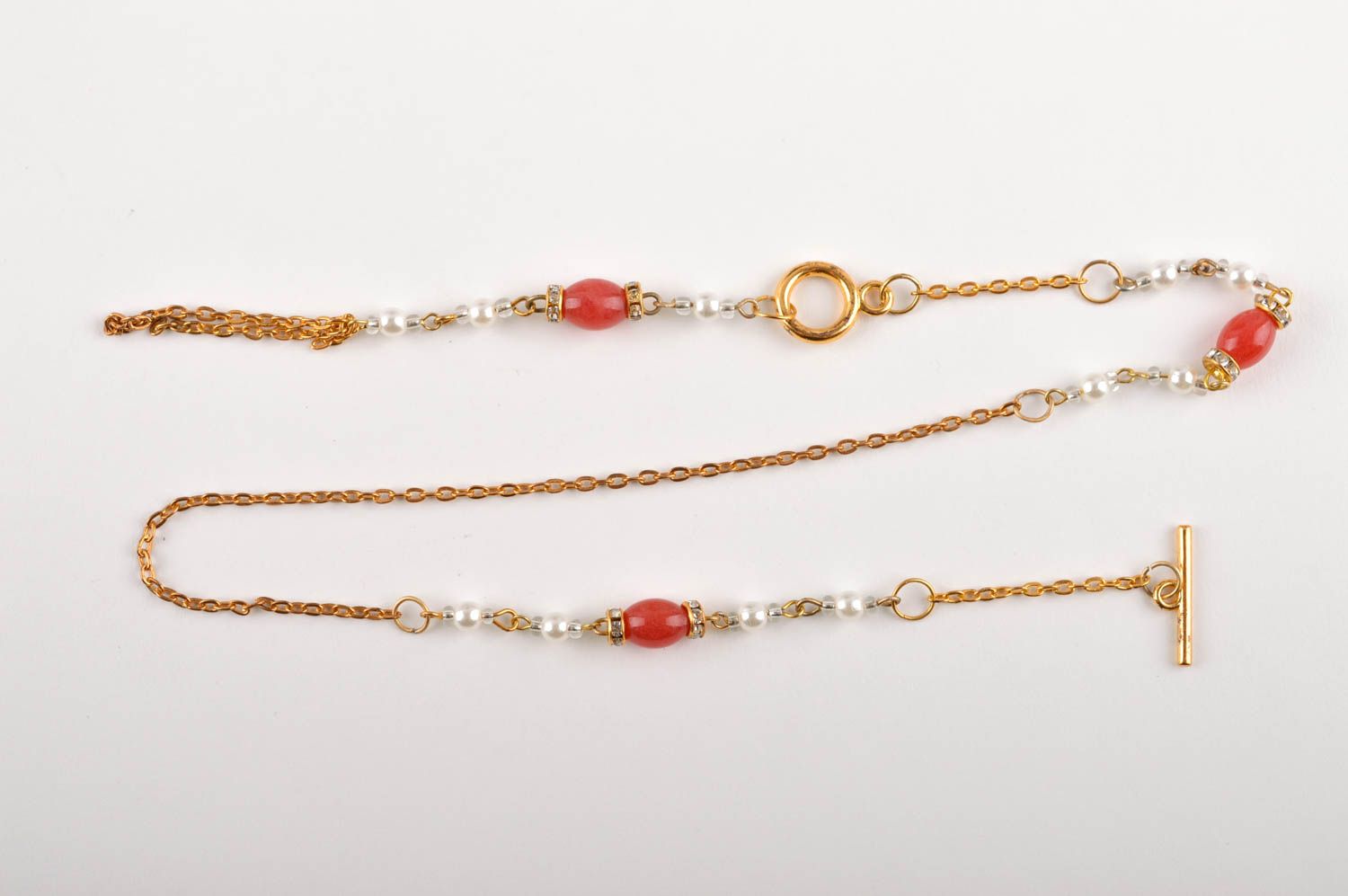 Collana di perle fatta a mano originale di moda bigiotteria da donna bella foto 4