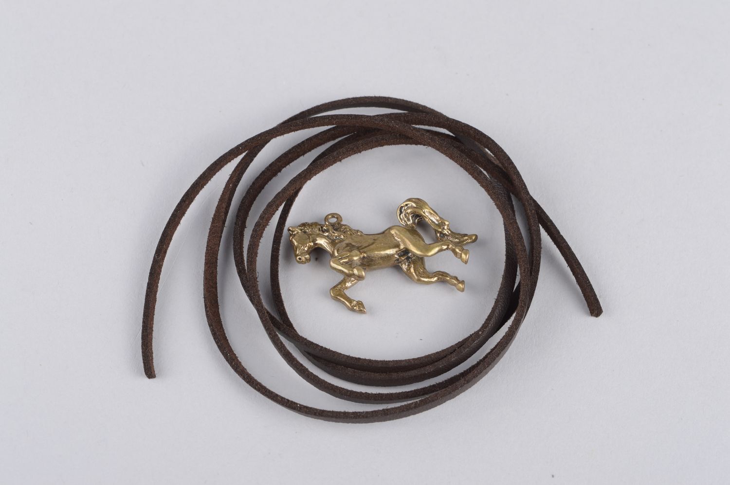 Украшение ручной работы украшение из бронзы кулон на шею красивый Лошадь фото 5