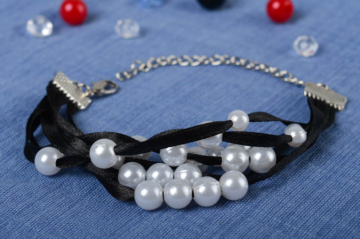 Handmade ribbon bracelet designer accessories fashion jewelry for women photo 2
