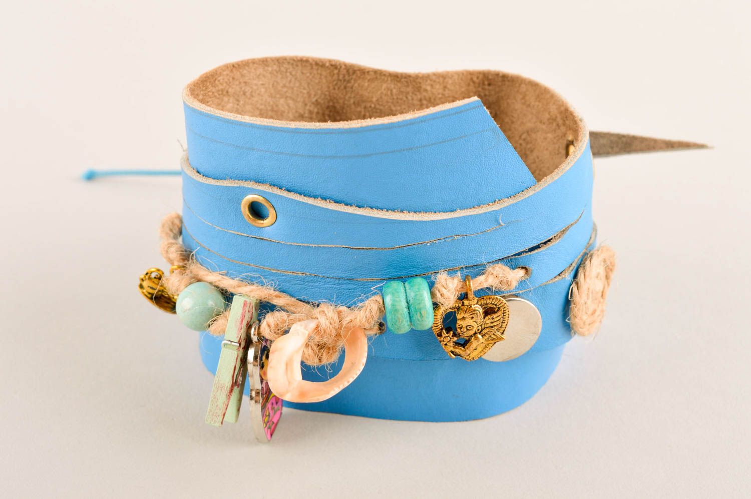 Beautiful handmade leather bracelet stylish womens bracelet designs gift ideas photo 2