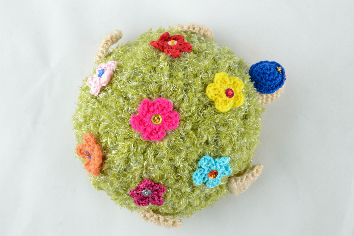 Crochet toy Turtle with Flowers photo 3