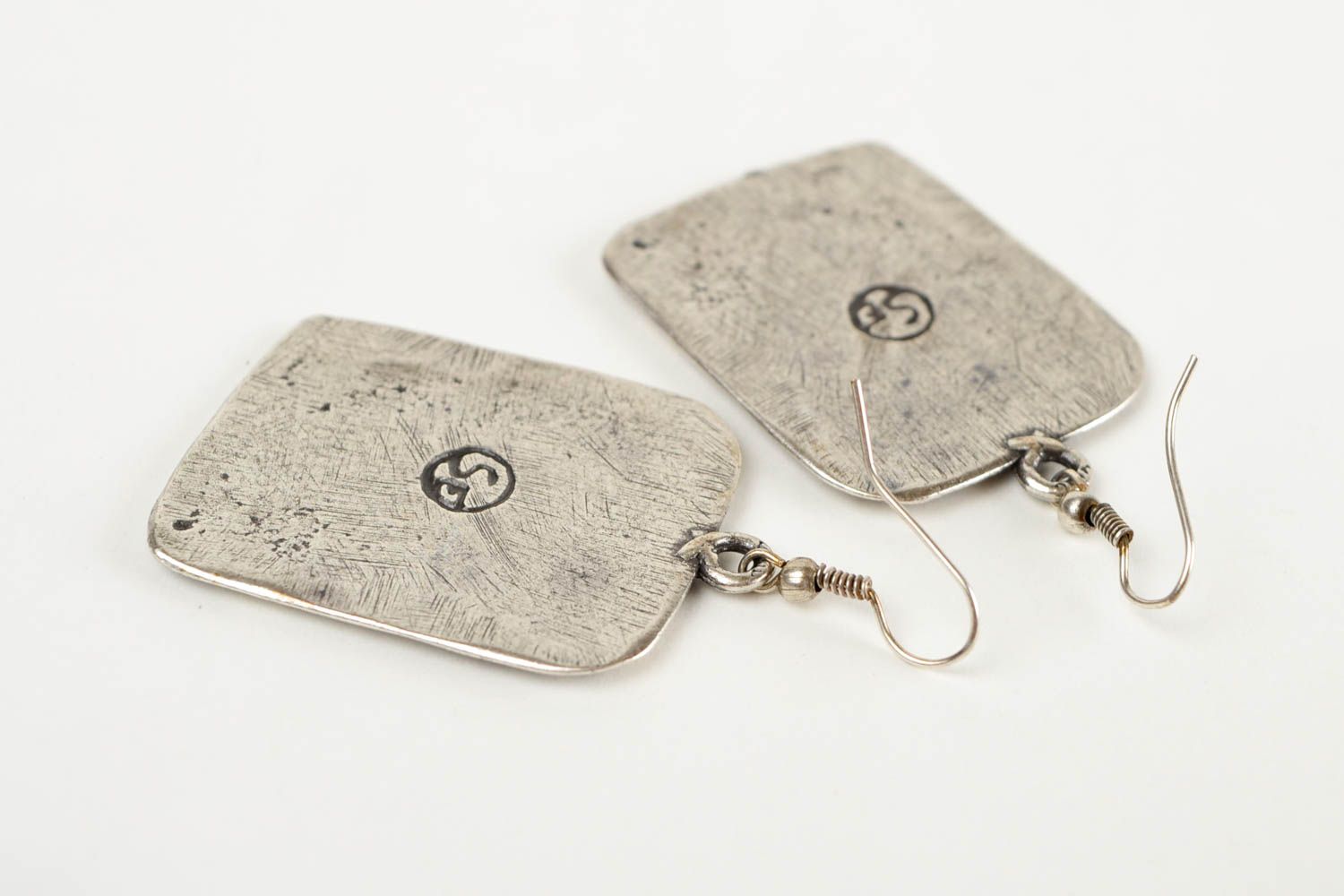 Designer Schmuck Handmade Ohrringe originell Metall Ohrringe Geschenk für Frauen foto 5