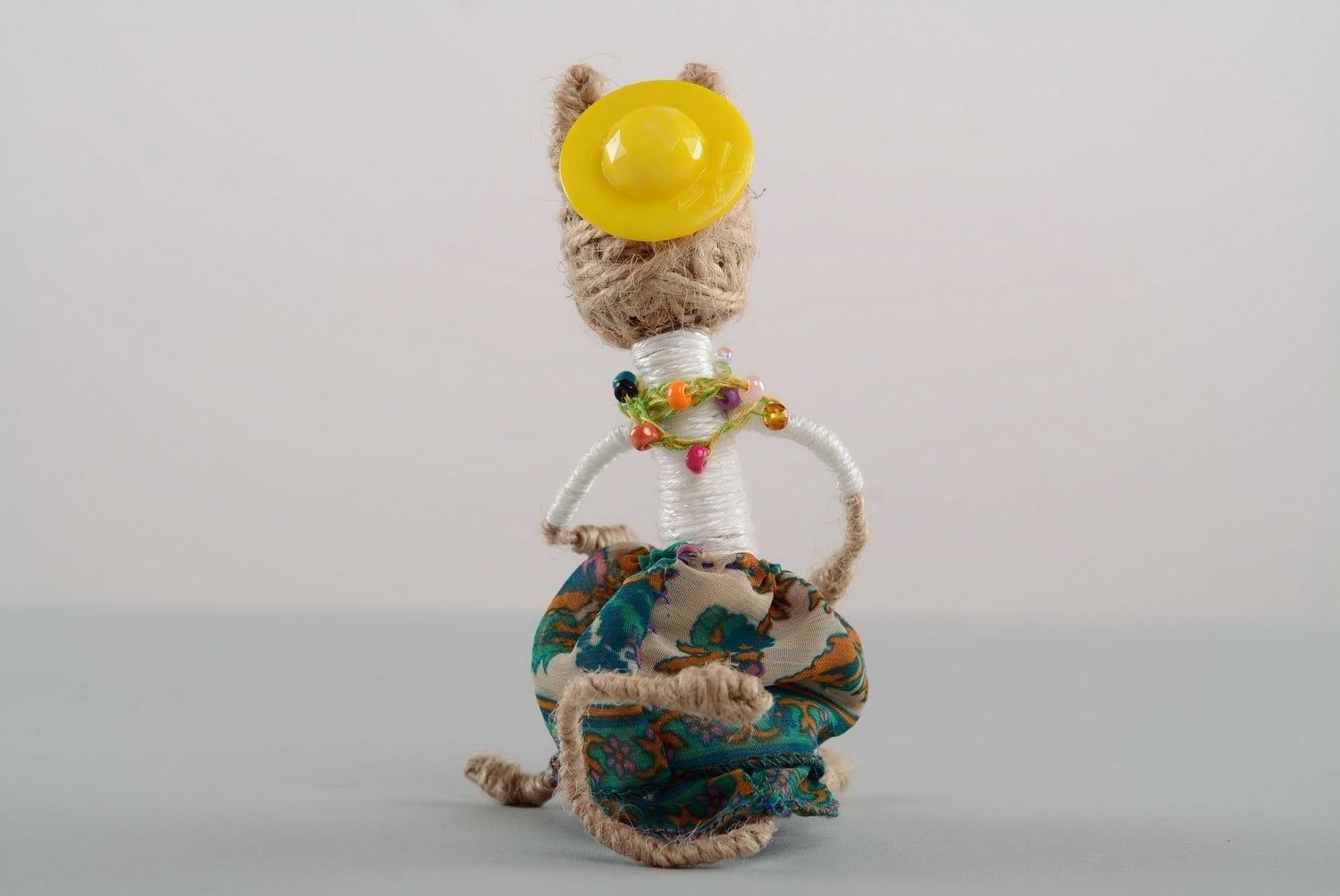 Statuette made of string Cat photo 4