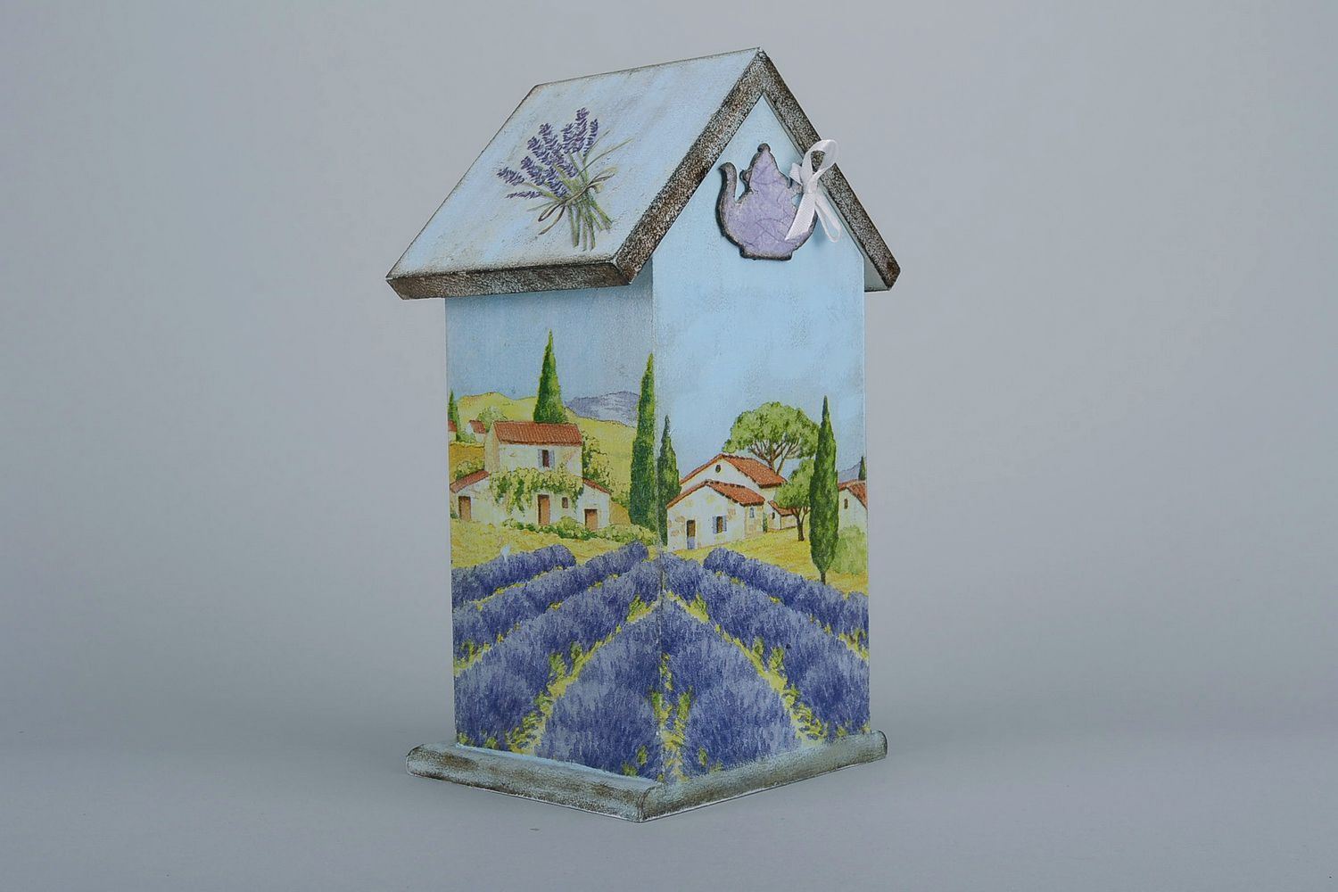 Tea-house made in the decoupage technique photo 2
