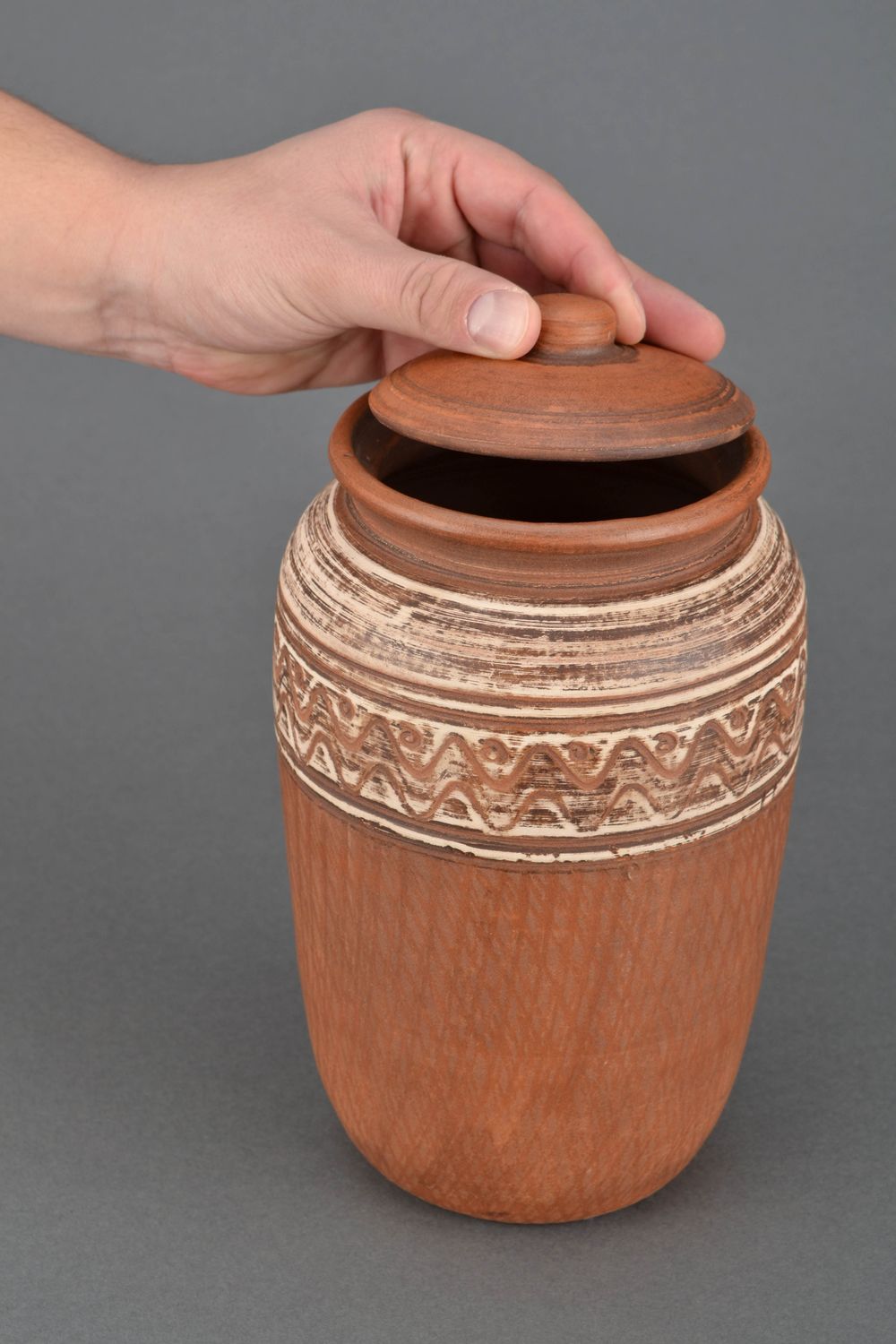 Pot en argile fait main original 2,5 litres photo 2