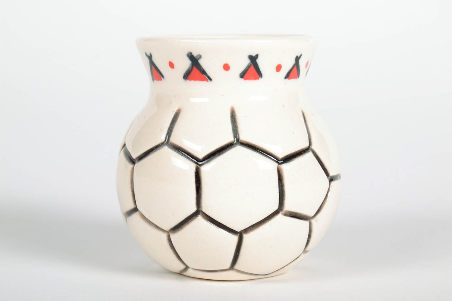 3-inch ceramic vase in the shape of soccer ball 0,26 lb photo 4