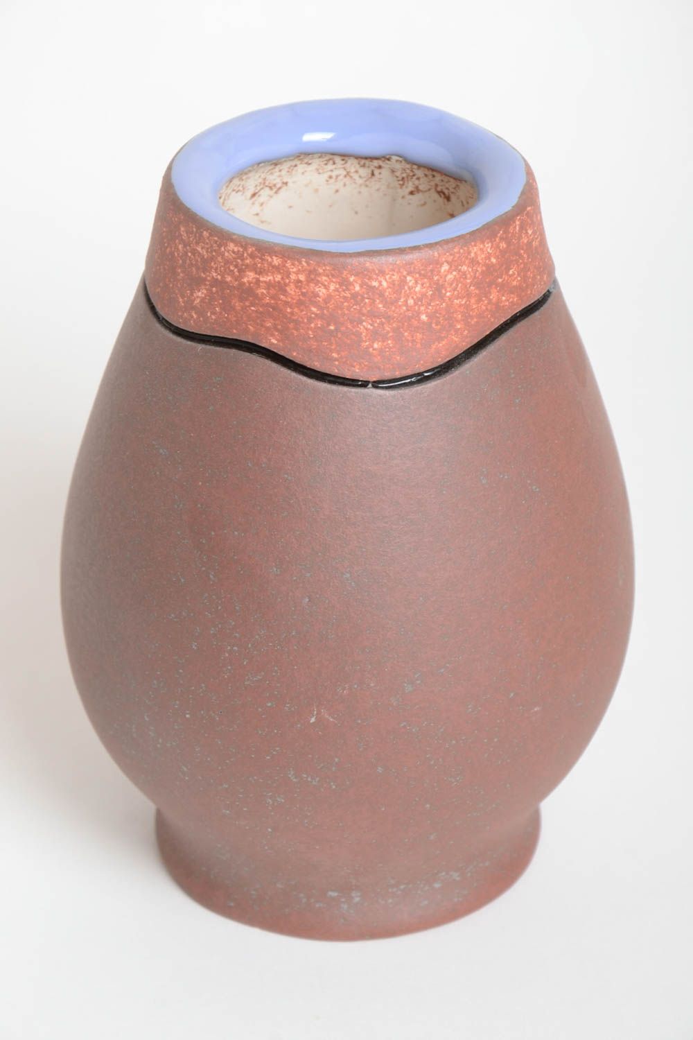 Handmade Keramik Vase Haus Deko hohe ausgefallene Vase schön originell 800 ml  foto 5