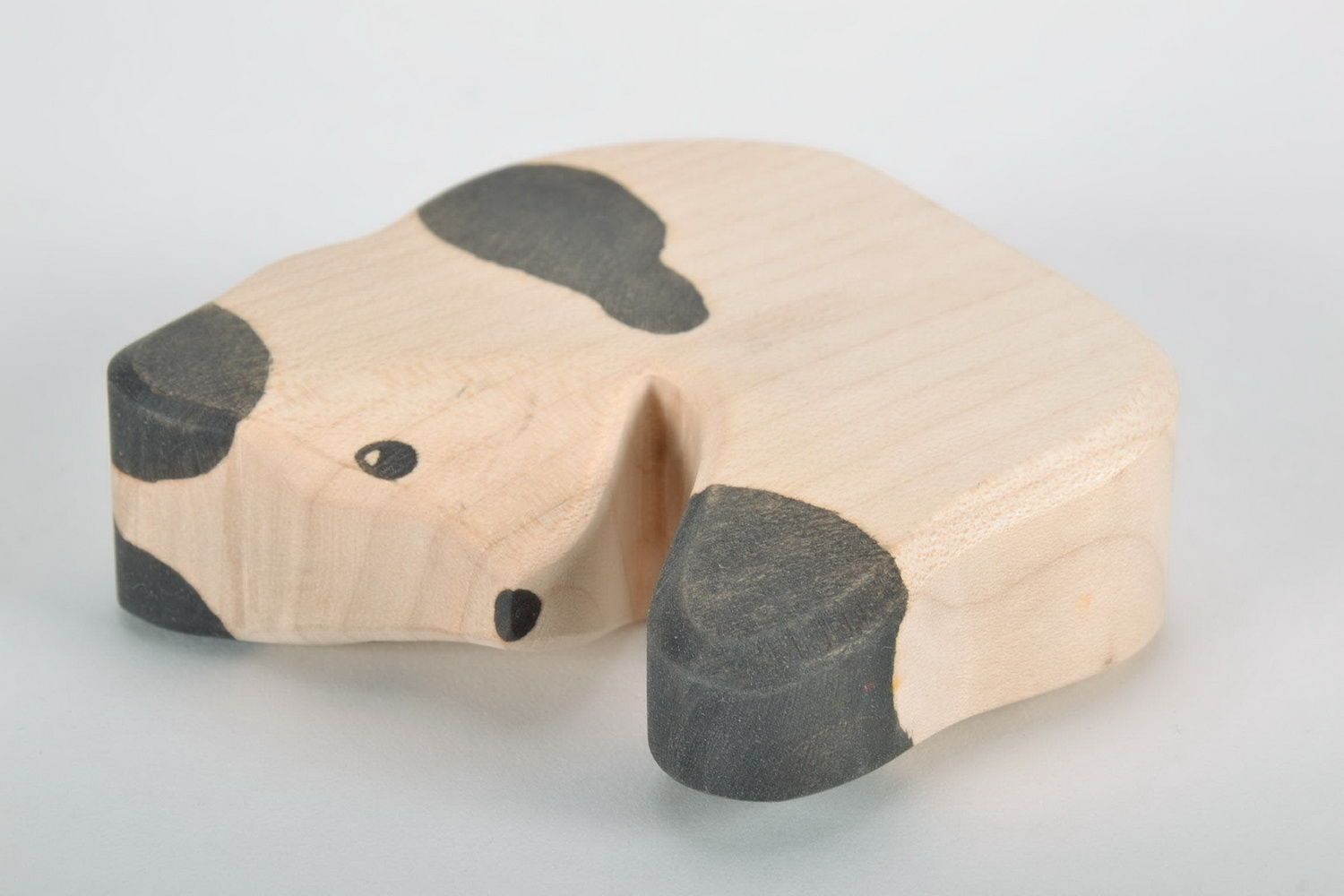 Panda en bois brut fait main photo 5