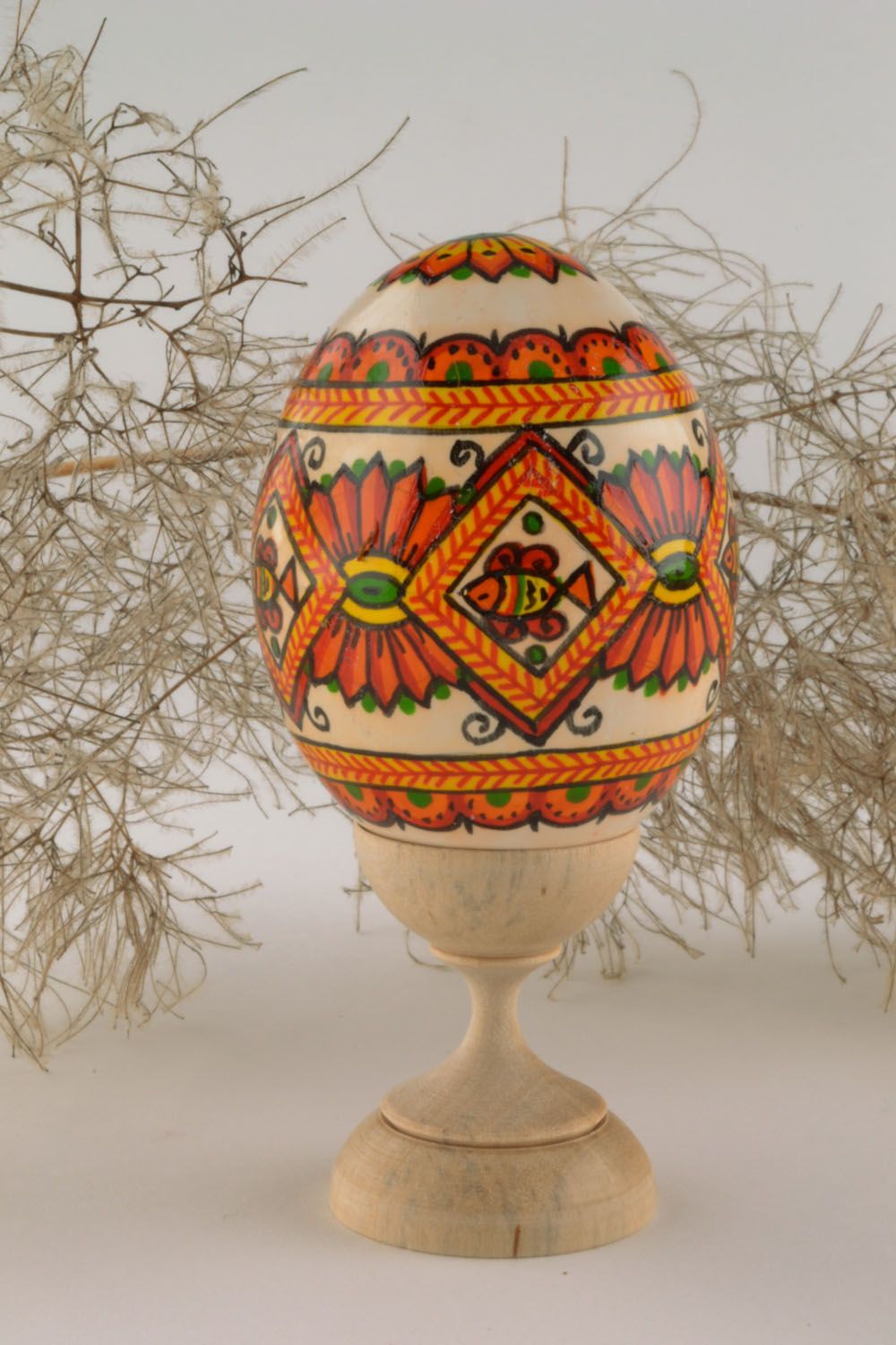 Designer Easter egg on the basis of wooden egg photo 1
