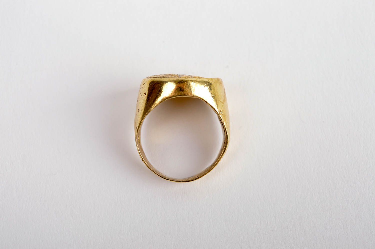 Handmade metal ring stylish unisex ring beautiful brass accessory cute gift photo 5