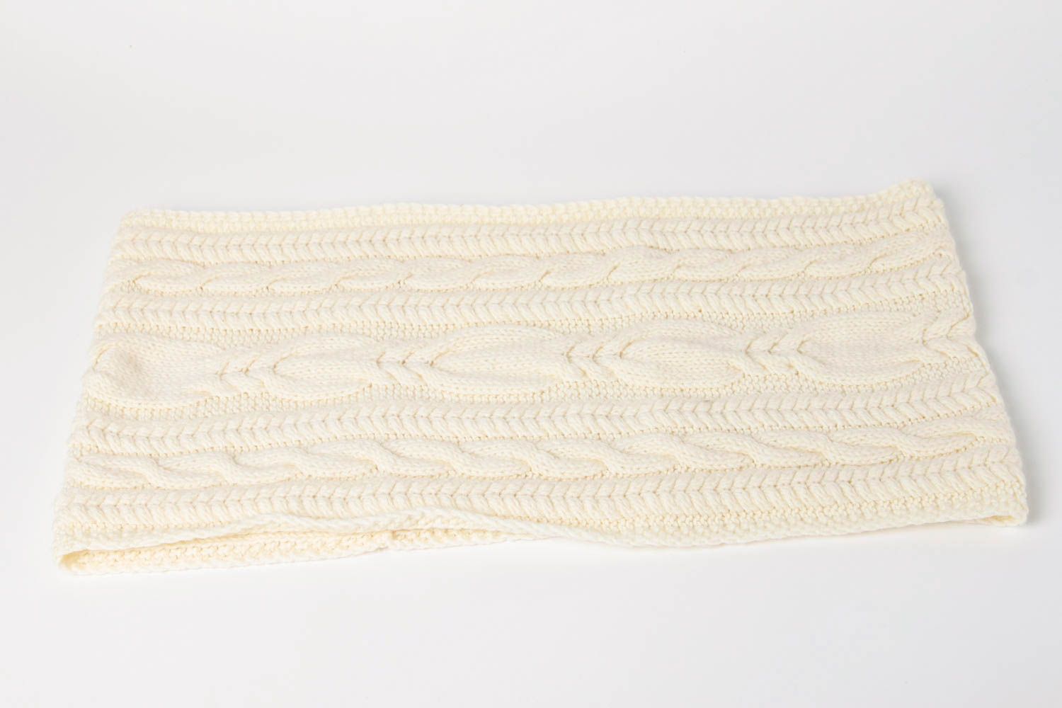Bufanda snood hecha a mano accesorio para mujeres bufanda tejida de semilana foto 8
