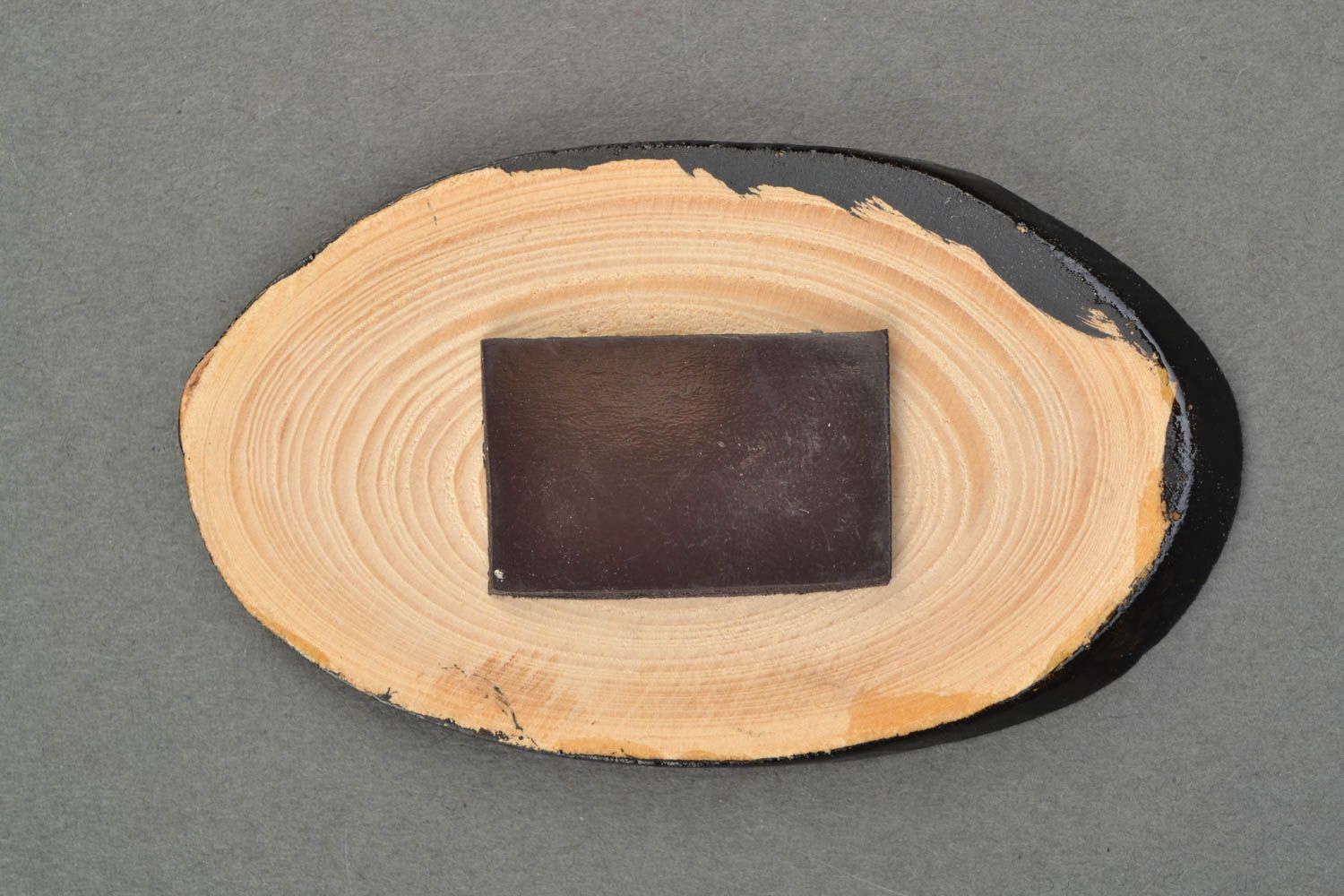 Деревянный магнит с Петриковской росписью фото 2