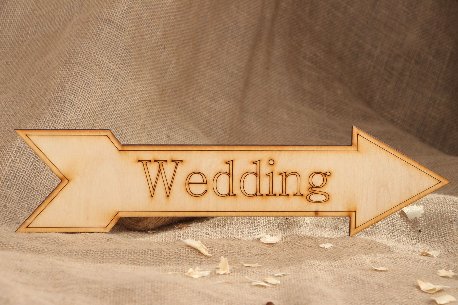 Pieza en blanco para creatividad de contrachapado con forma de indicador Wedding foto 5