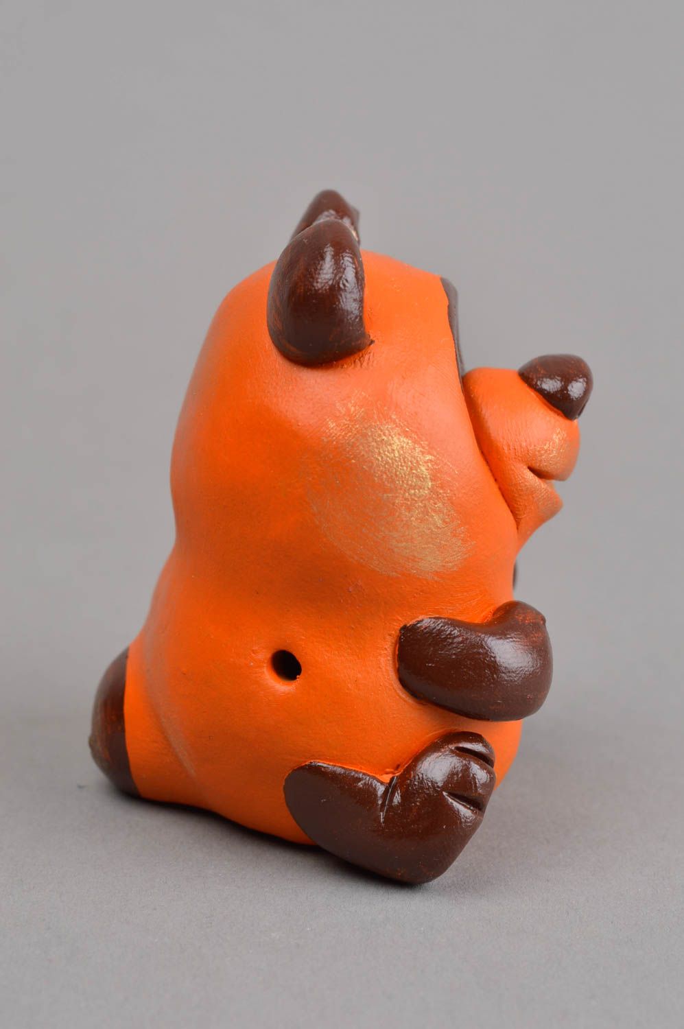 Красивая свистулька из глины хэнд мейд керамическая свистулька глиняная игрушка фото 3