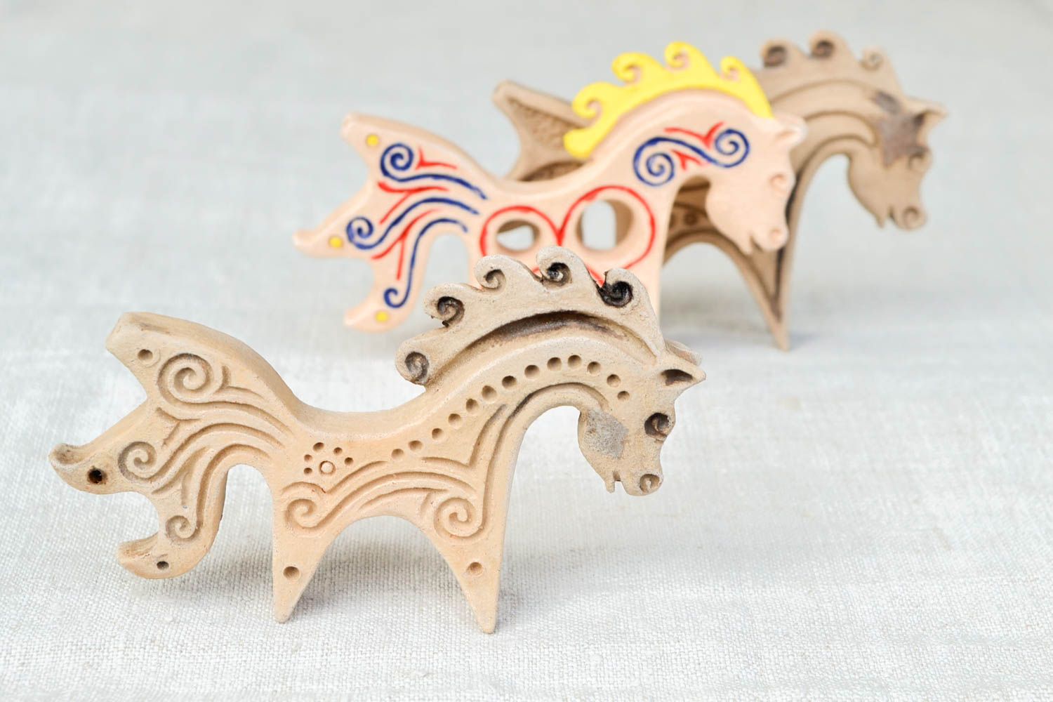 Handmade designer penny whistles toys in ethnic style 3 unusual clay toys photo 3