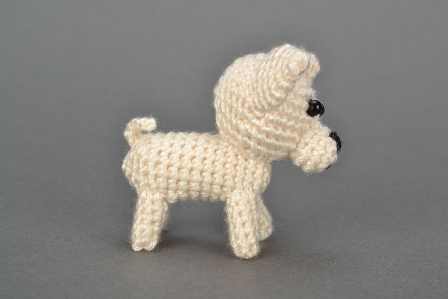 Homemade crochet toy dog photo 4
