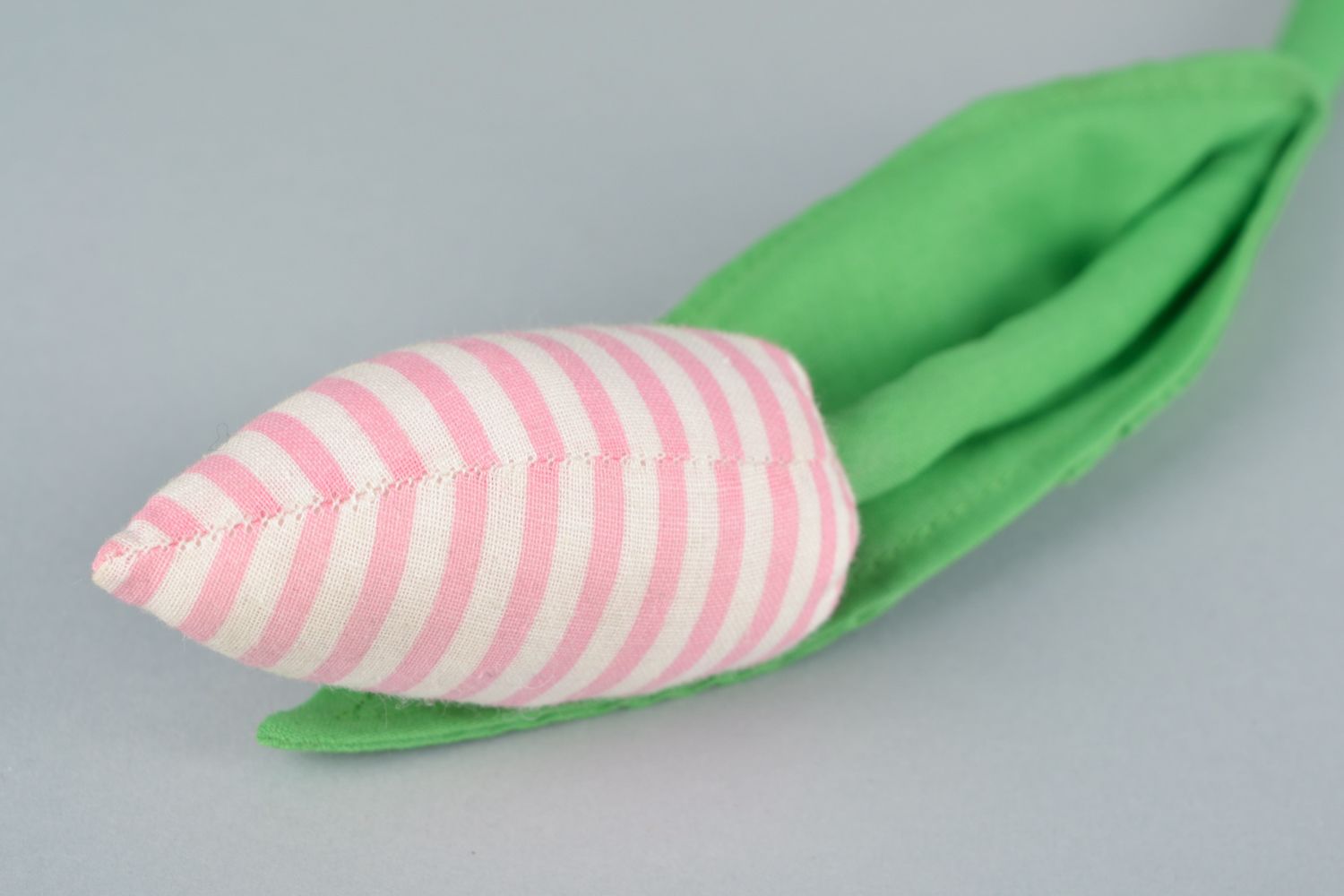 Fleur artificielle en tissu artisanale Tulipe photo 3