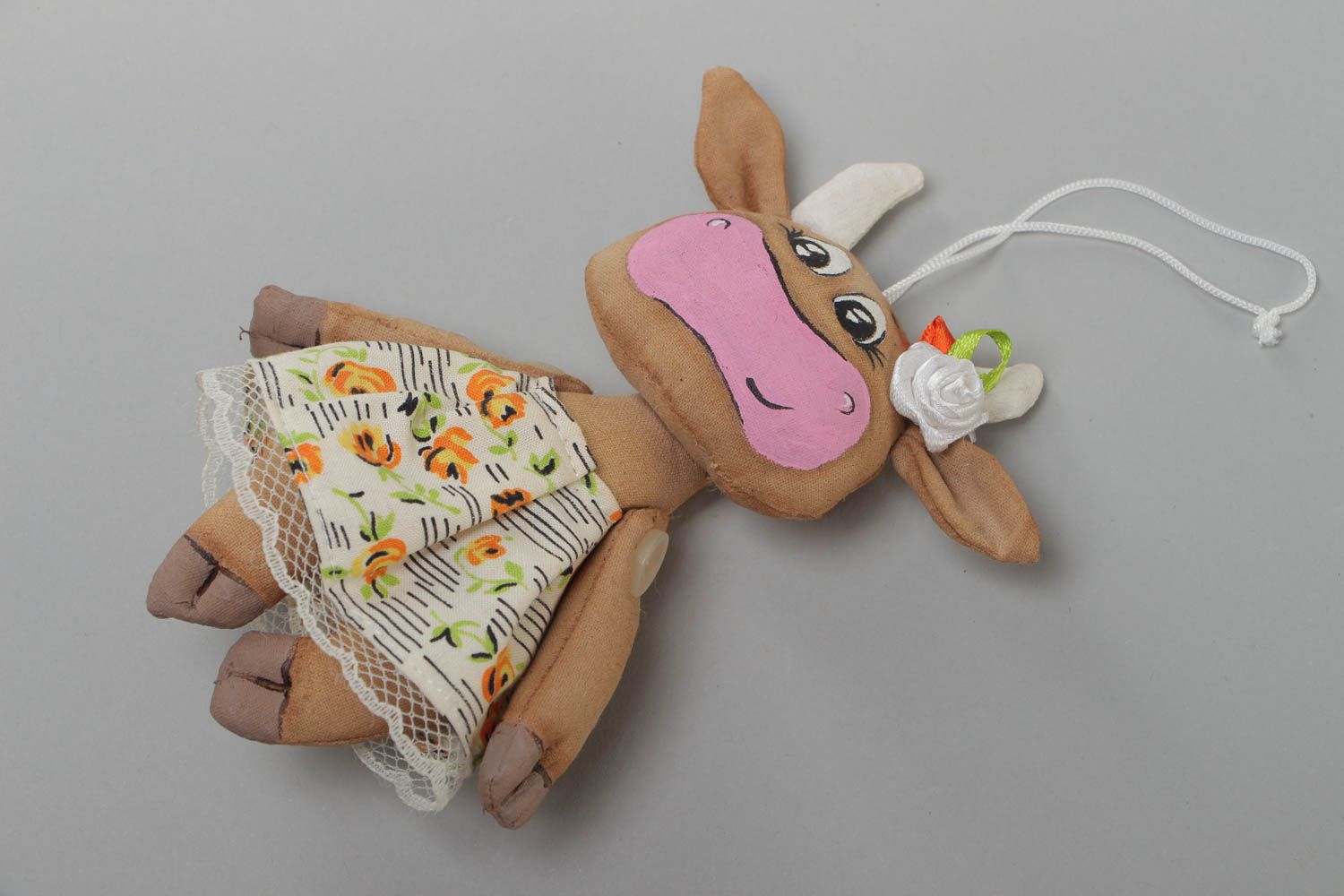 Игрушка с запахом коровка из ткани ручной работы авторская детская Коровка фото 2