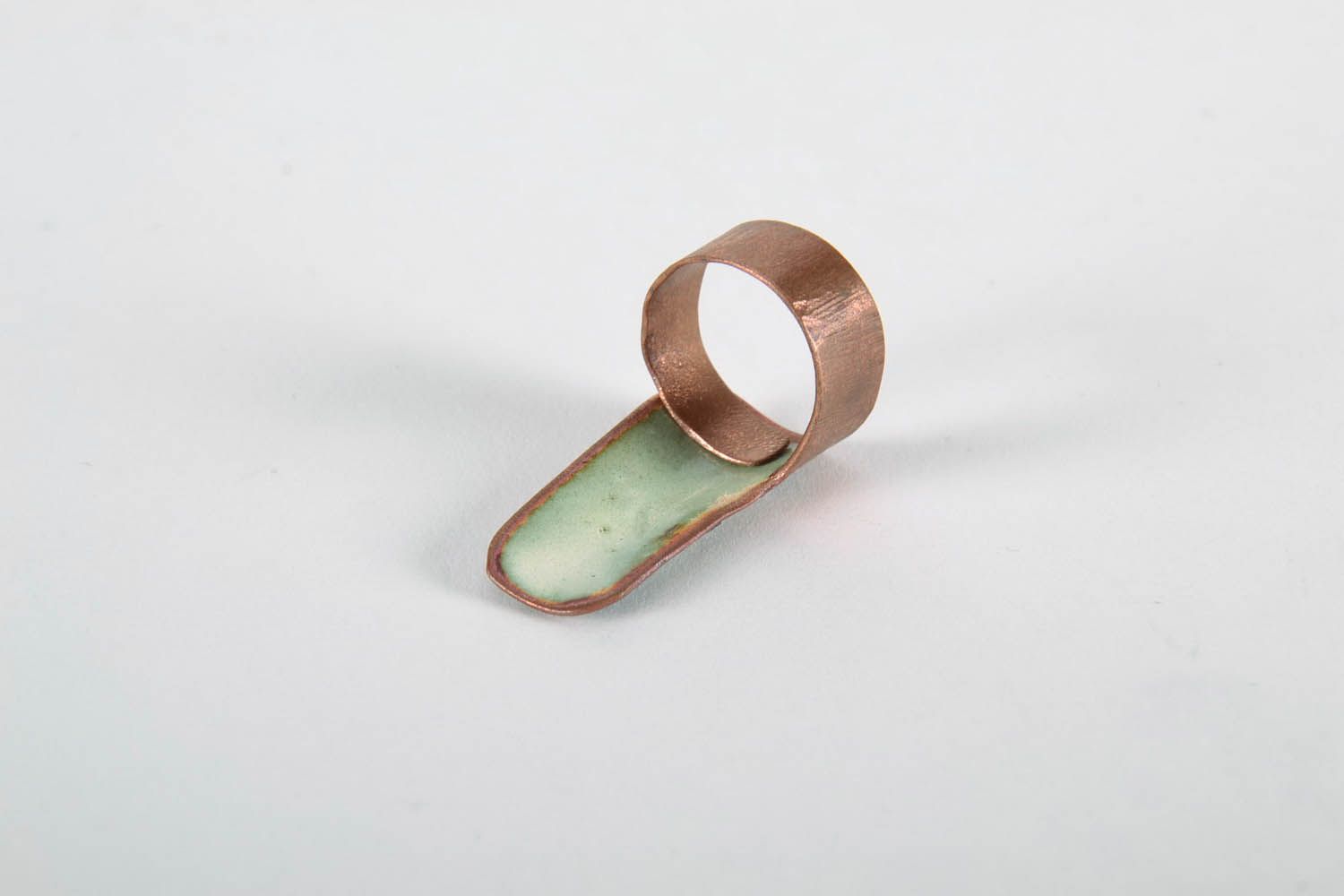 Copper Ring Made Using Hot Enamel Technique photo 4