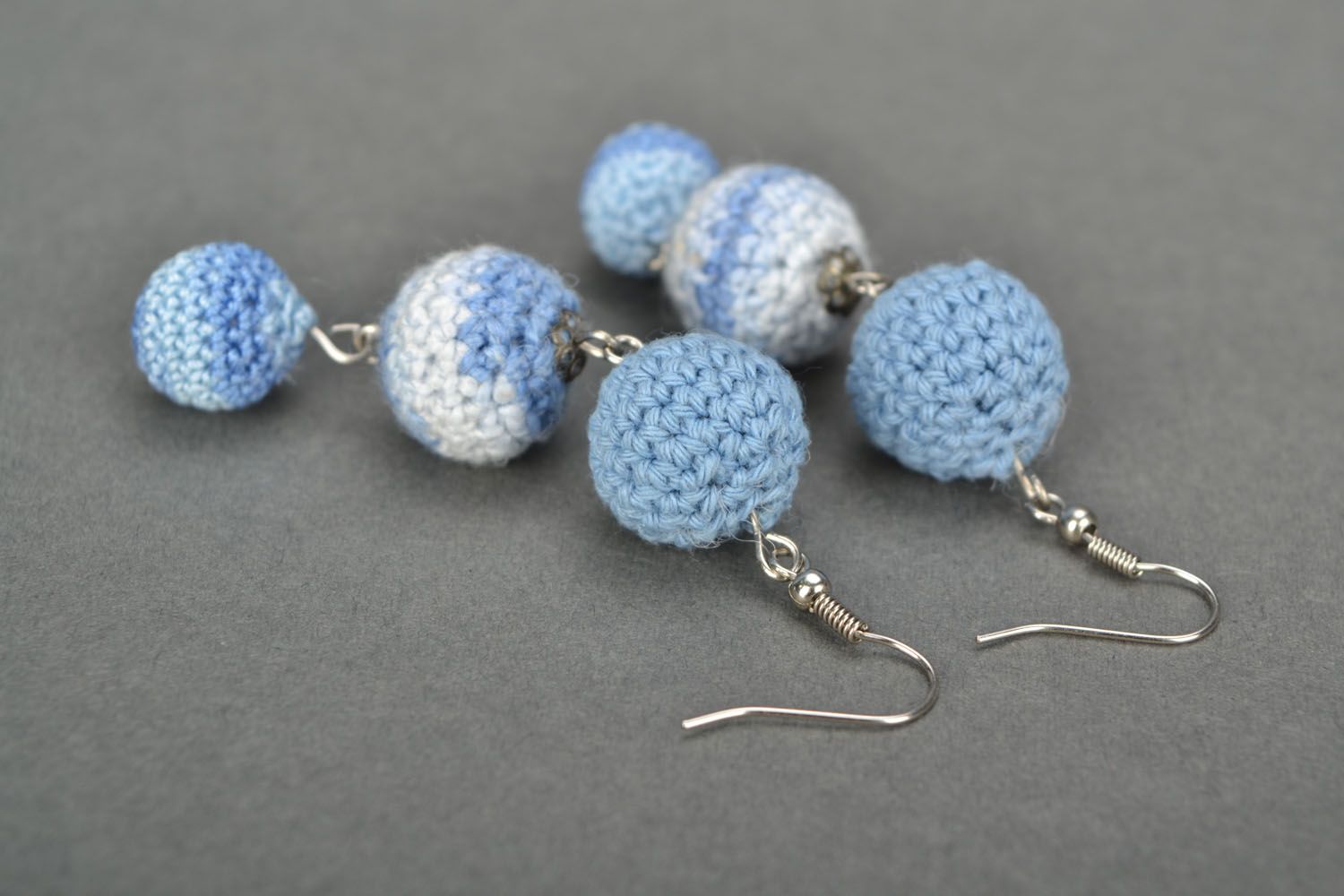 Long crocheted earrings photo 4