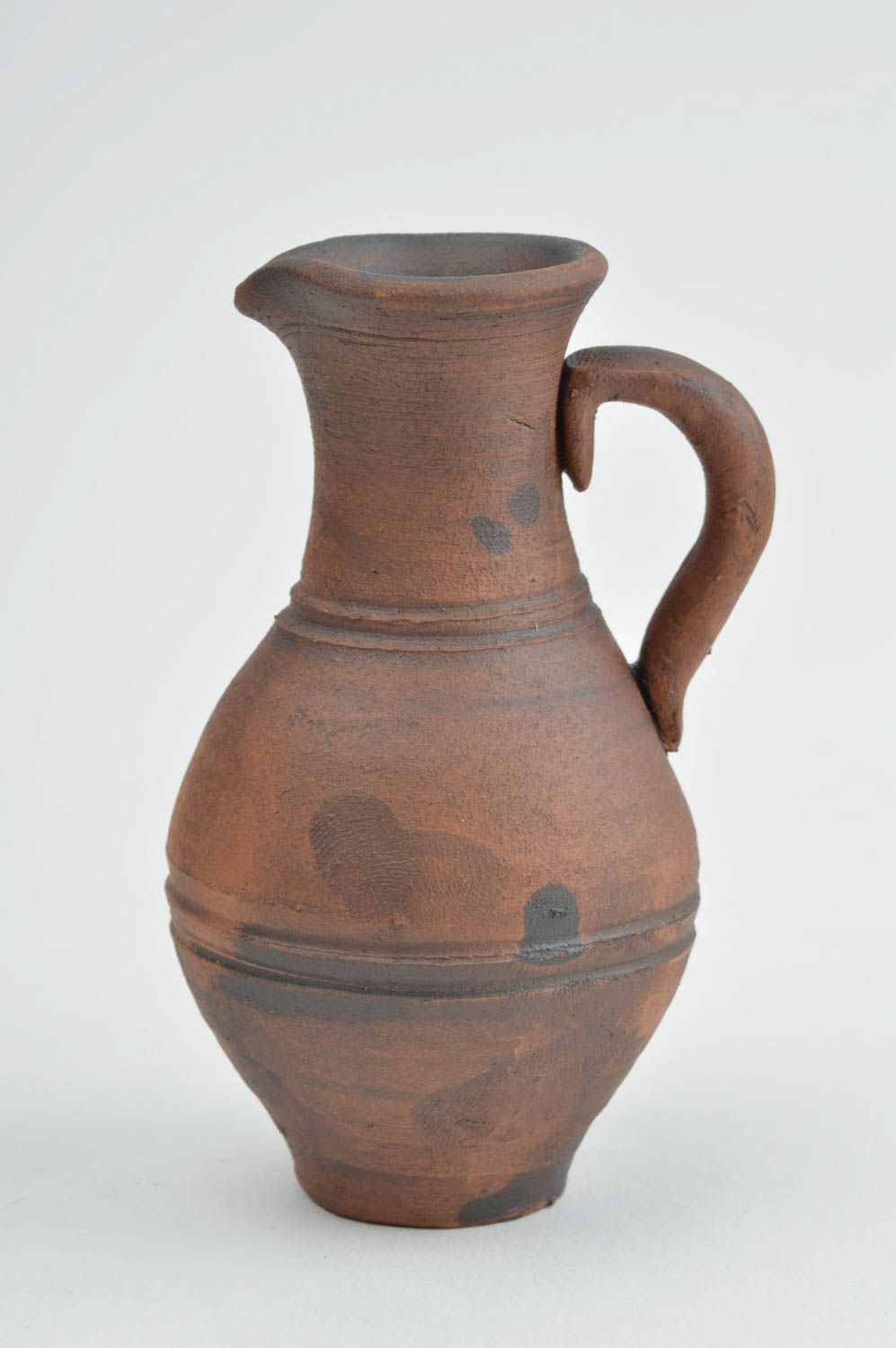 Handgefertigt Keramik Krug Küchen Deko ausgefallener Dekoartikel in Braun foto 2