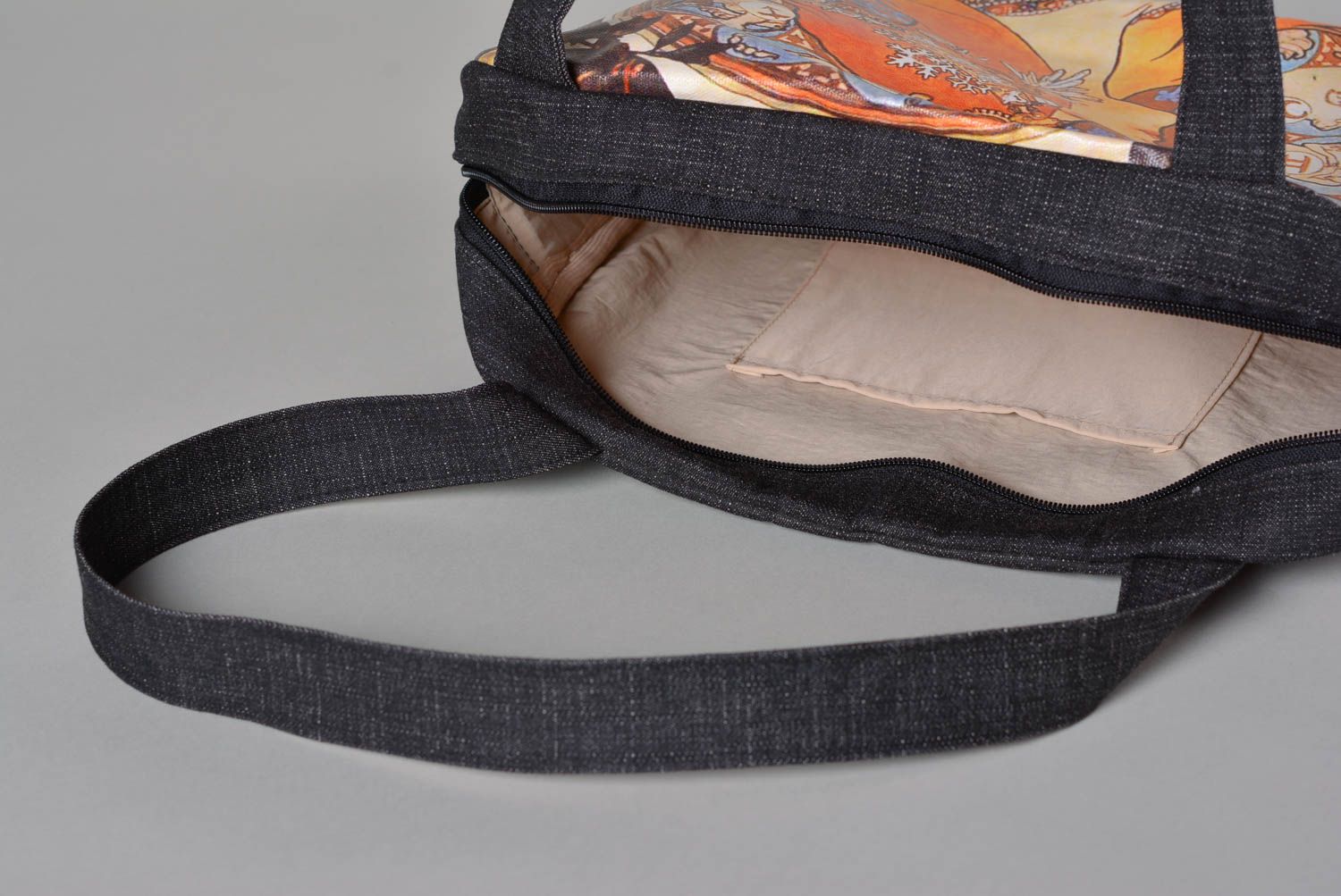 Unusual handmade fabric handbag textile bag design shoulder bag fashion trends photo 4