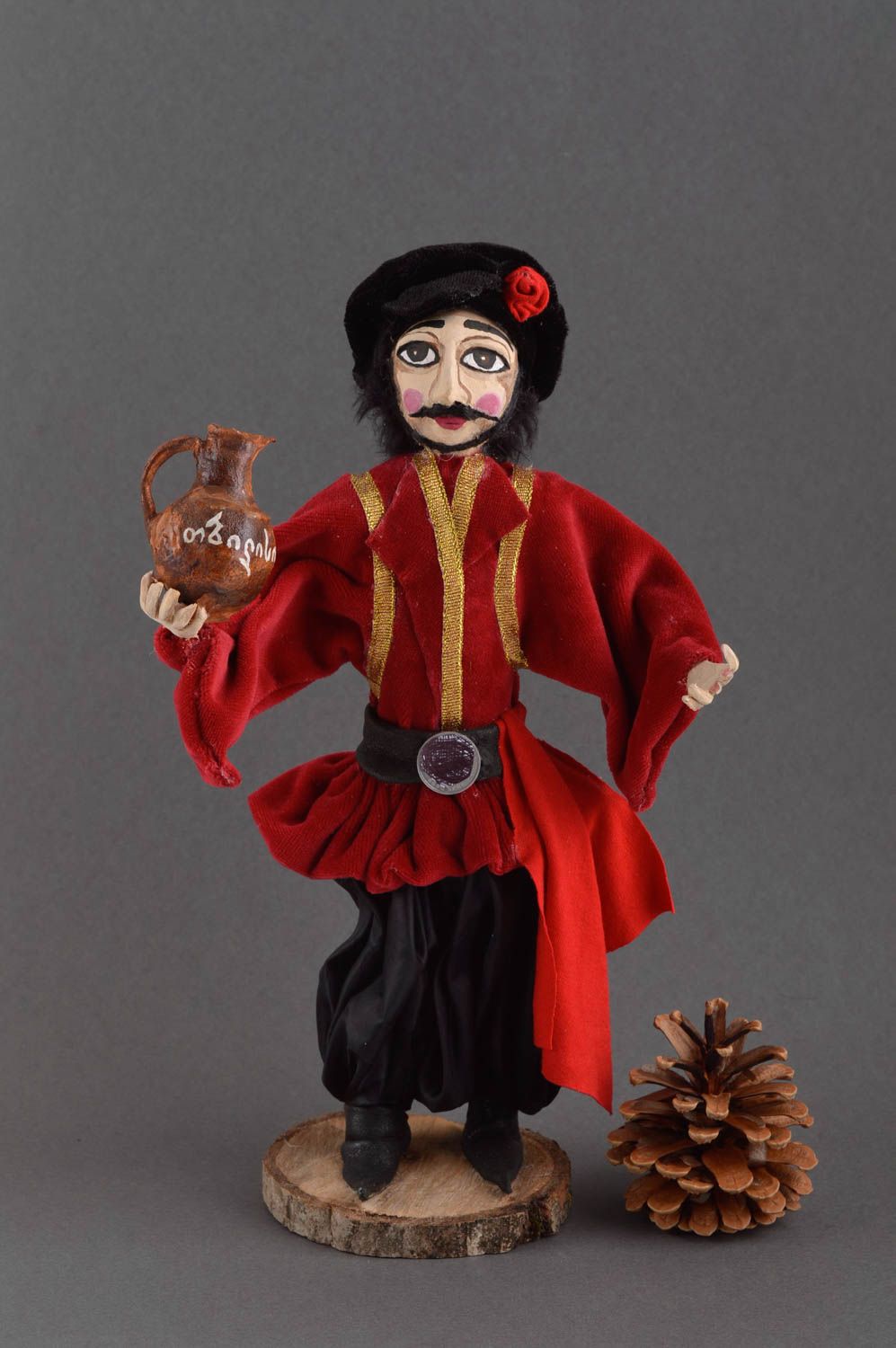 Кукла ручной работы Кинто авторский декор для дома оригинальная тряпичная кукла фото 1