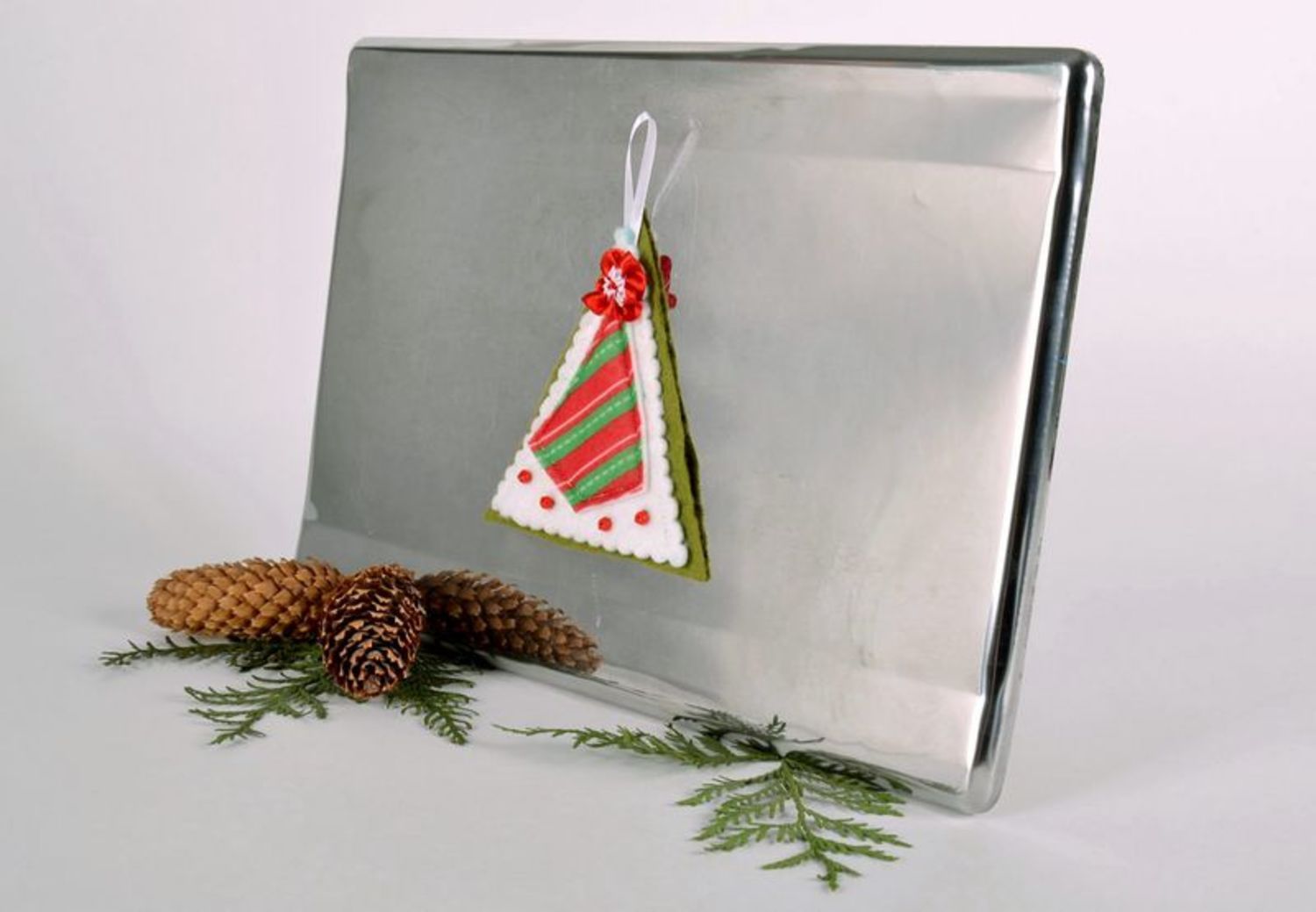 Weihnachten Kühlschrank Magnet aus spanischem Filz Krawatte foto 1