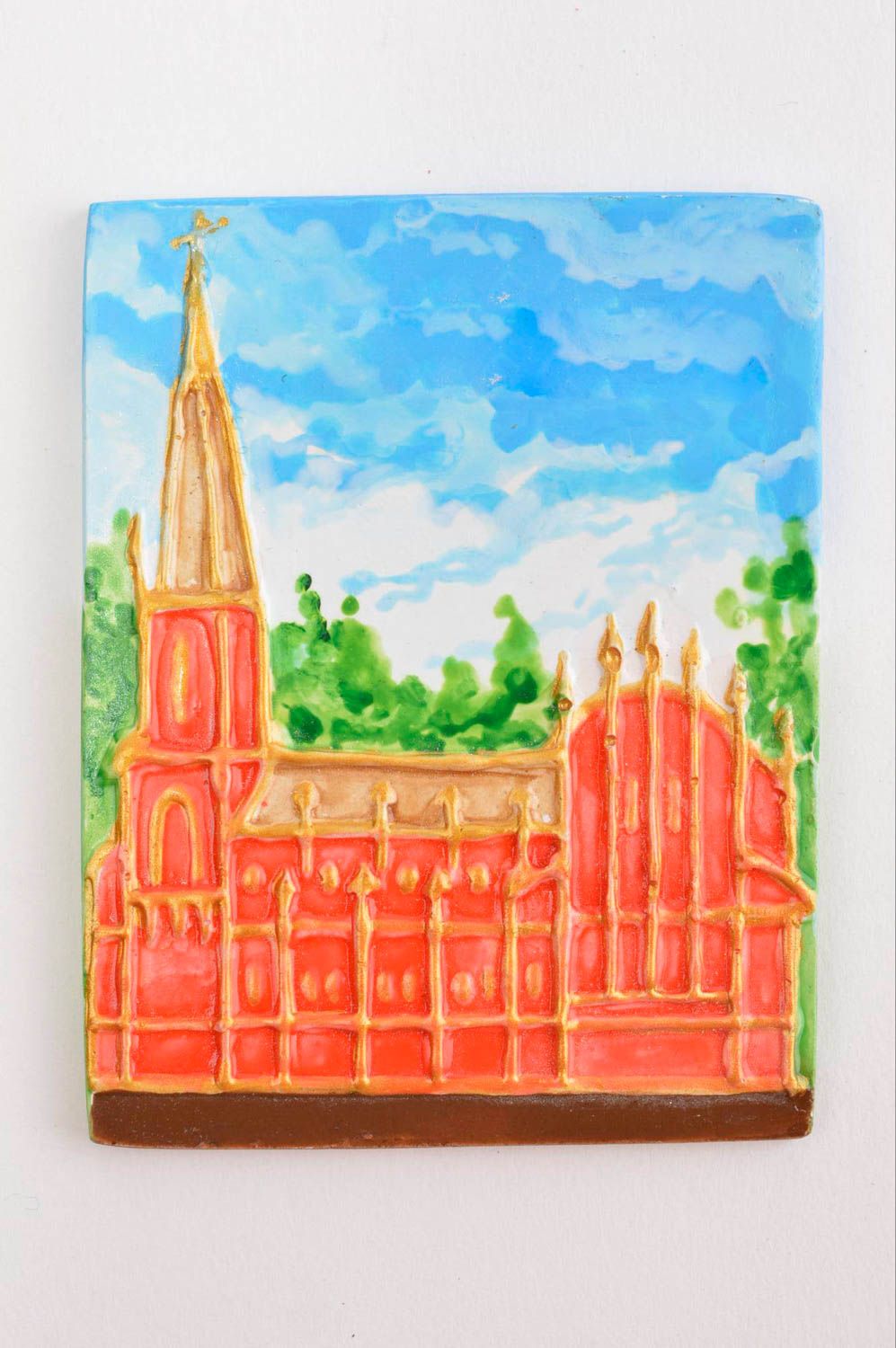 Fridge magnet cathedral unusual handmade present decorative use only home decor photo 2