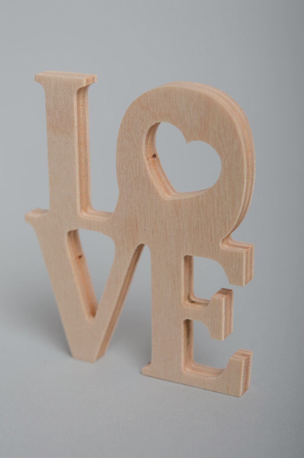 Plywood craft blank lettering Love for decoupage or painting photo 5