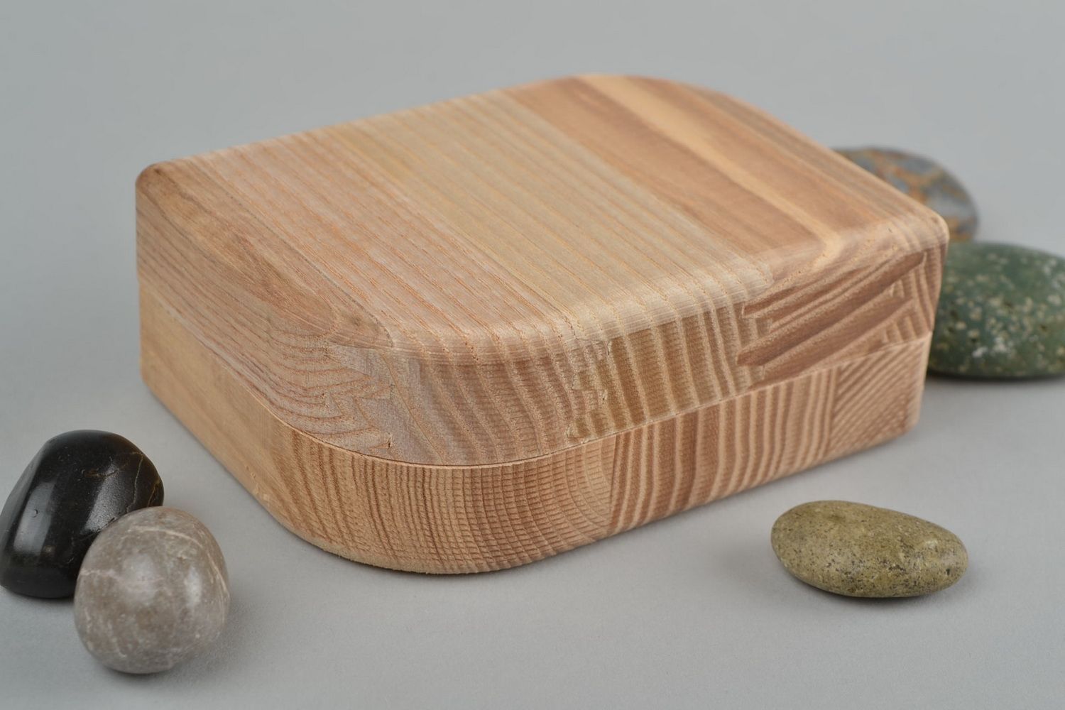 Unusual beautiful handmade designer wooden blank box DIY jewelry box photo 1