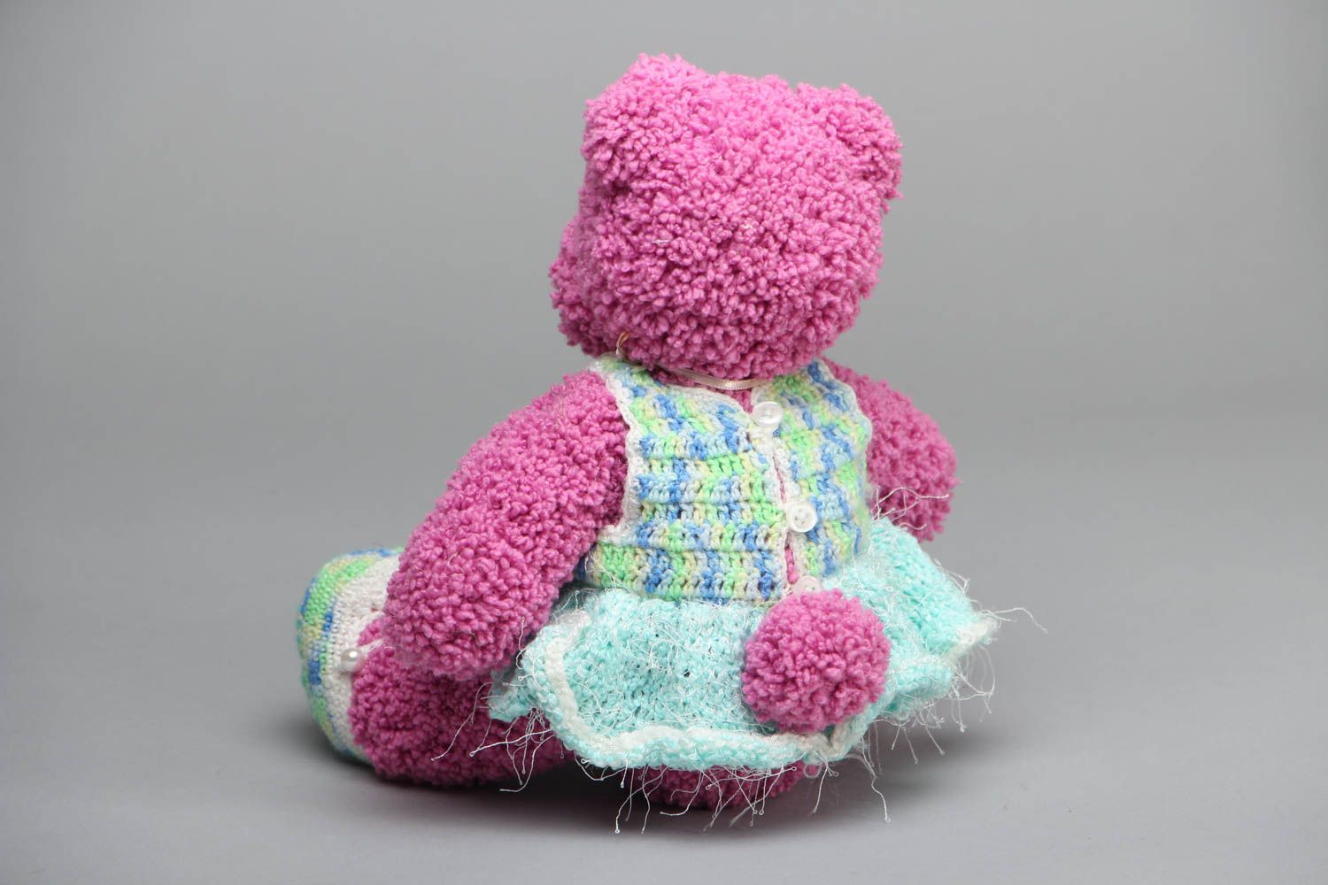 Мягкая игрушка для ребенка медведь Лиловый фото 3