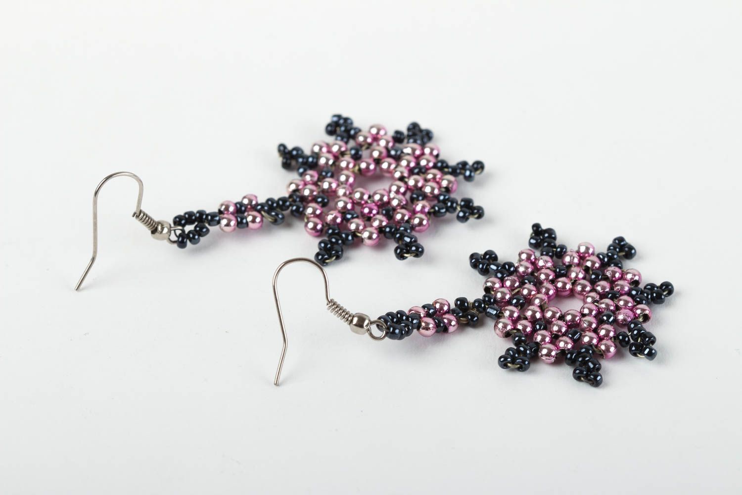 Handmade earrings beaded jewelry dangling earrings fashion accessories photo 4
