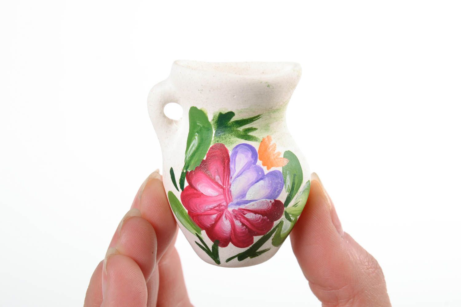 Homemade fridge magnet in the shape of a vase photo 2