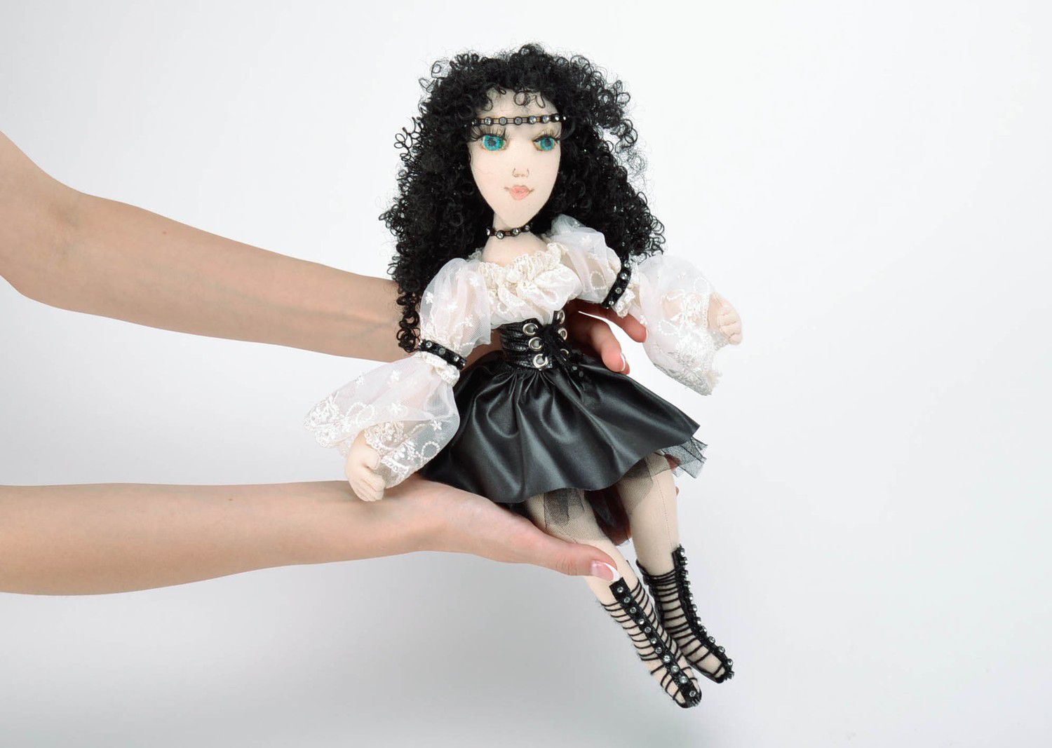 Handmade soft doll with support photo 3