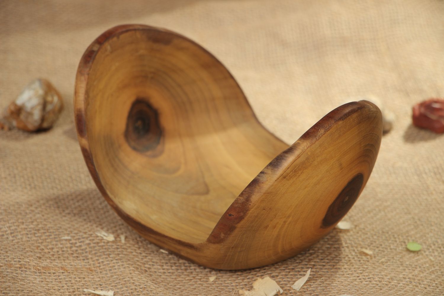Wooden candy bowl of unusual shape photo 4