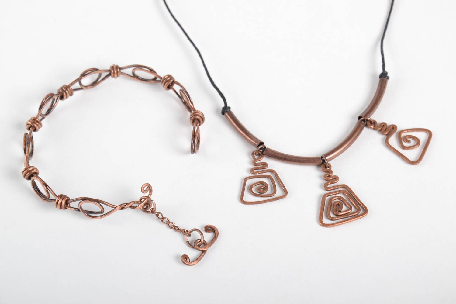 Handmade copper jewelry copper wire pendant copper bracelet copper jewelry photo 5