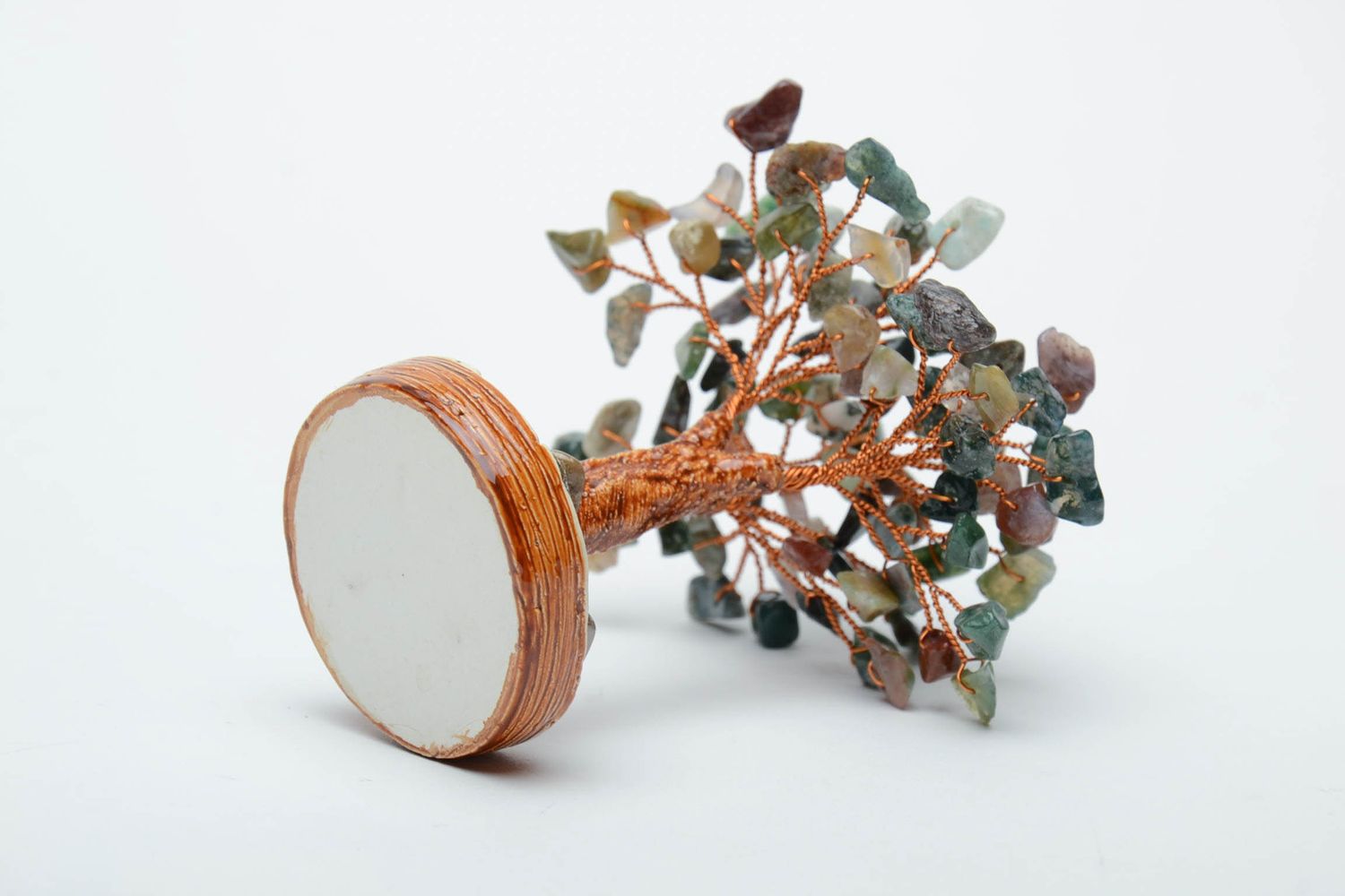 Arbre miniature en pierres jaspe bonsaï photo 4