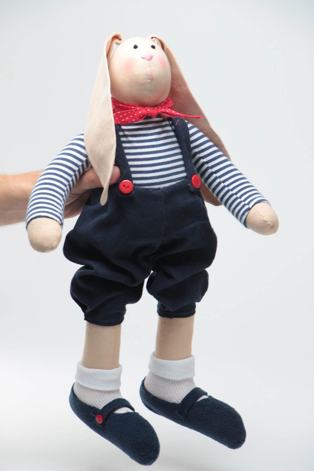 Muñeco de peluche original hecho a mano con forma de conejo bonito estiloso foto 5