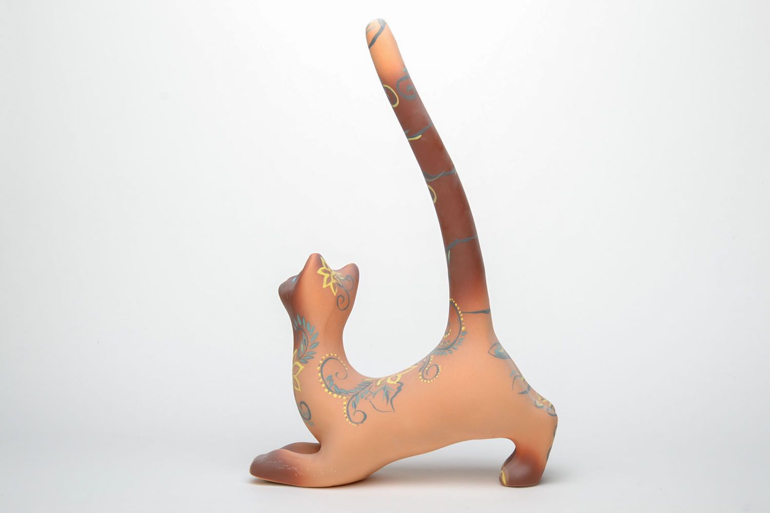 Handmade ceramic statuette Cat photo 3