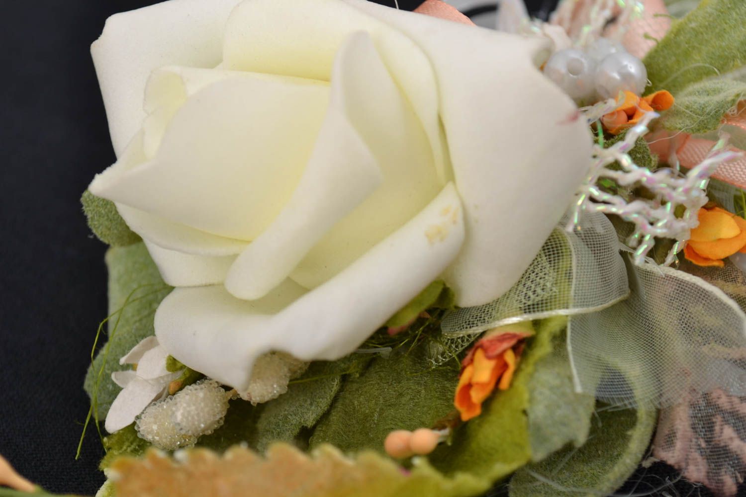Rohling für Schmuck mit Blumen handmade voluminös originell für Frauen schön foto 3