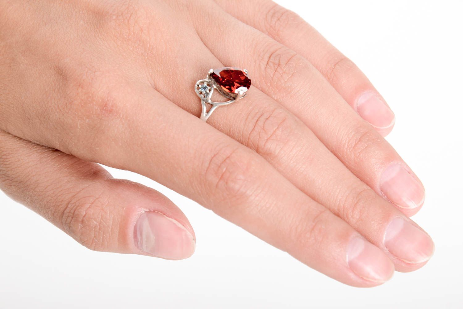 Кольцо из серебра украшение ручной работы женское кольцо элитная бижутерия фото 1