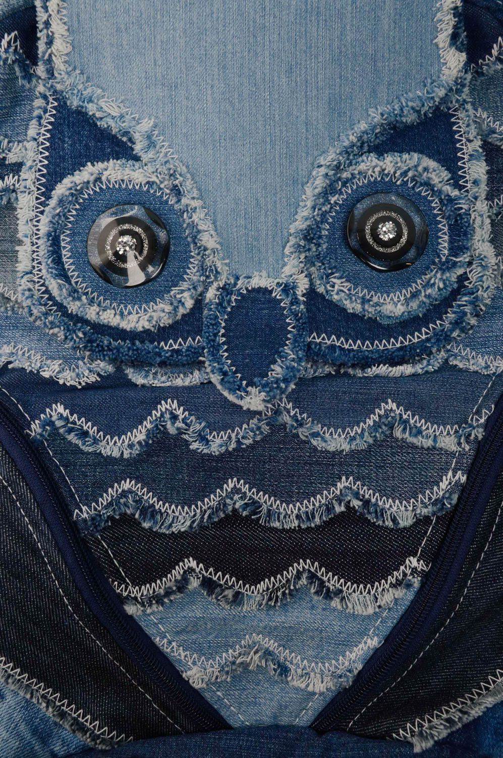 Borsa ragazza fatta a mano zaino di jeans accessori originali da donna foto 4