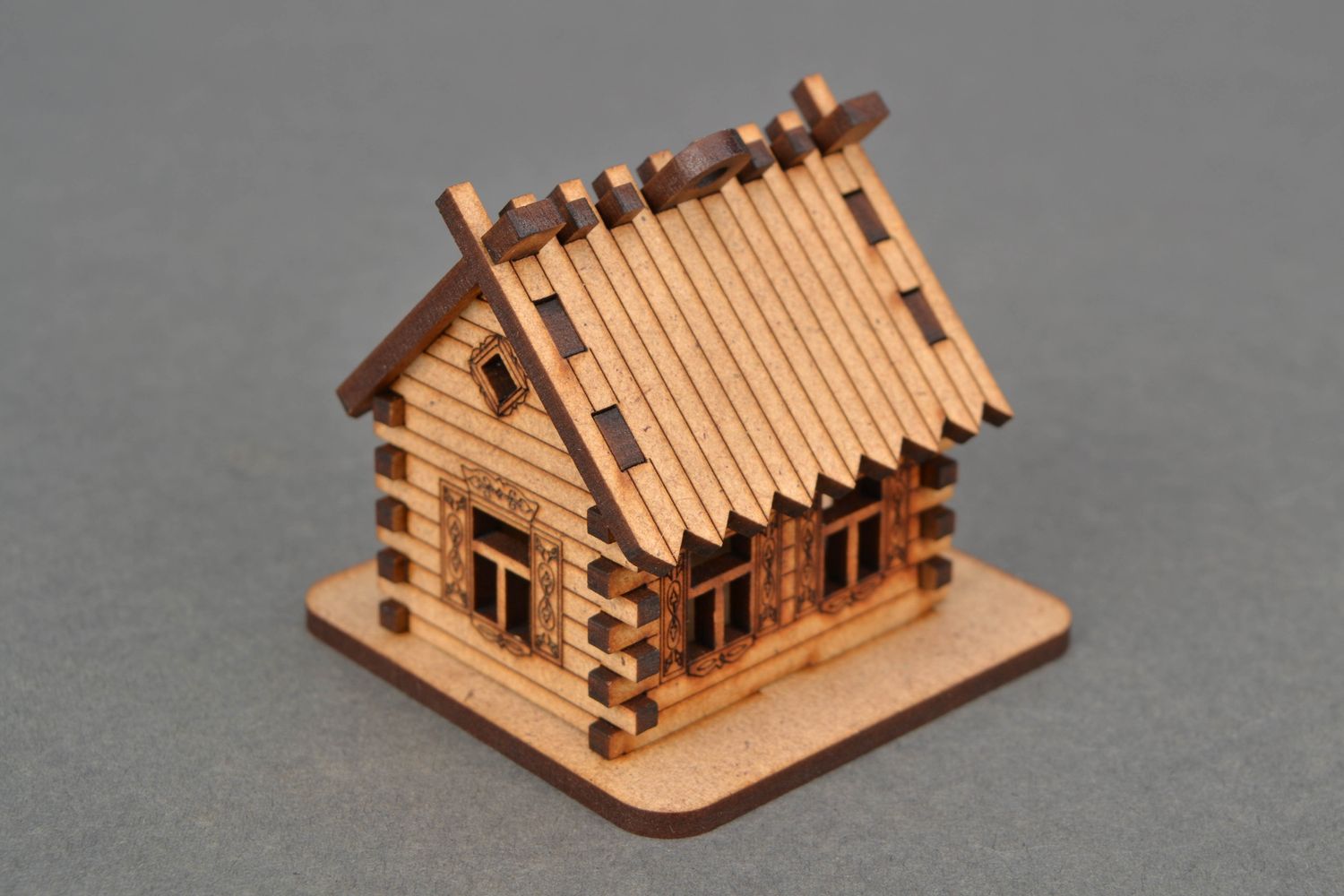 Casetta piccola per decoupage fatta a mano semilavorato di legno da dipingere foto 4